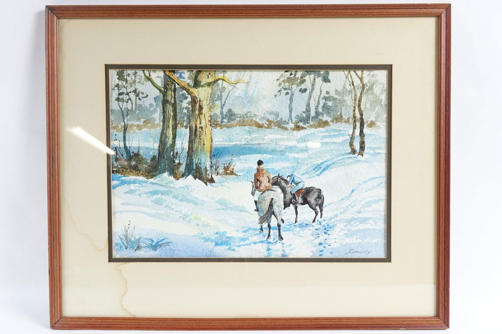 Late 20th Century Through the Woods - Original Watercolor on Paper Signed - 7