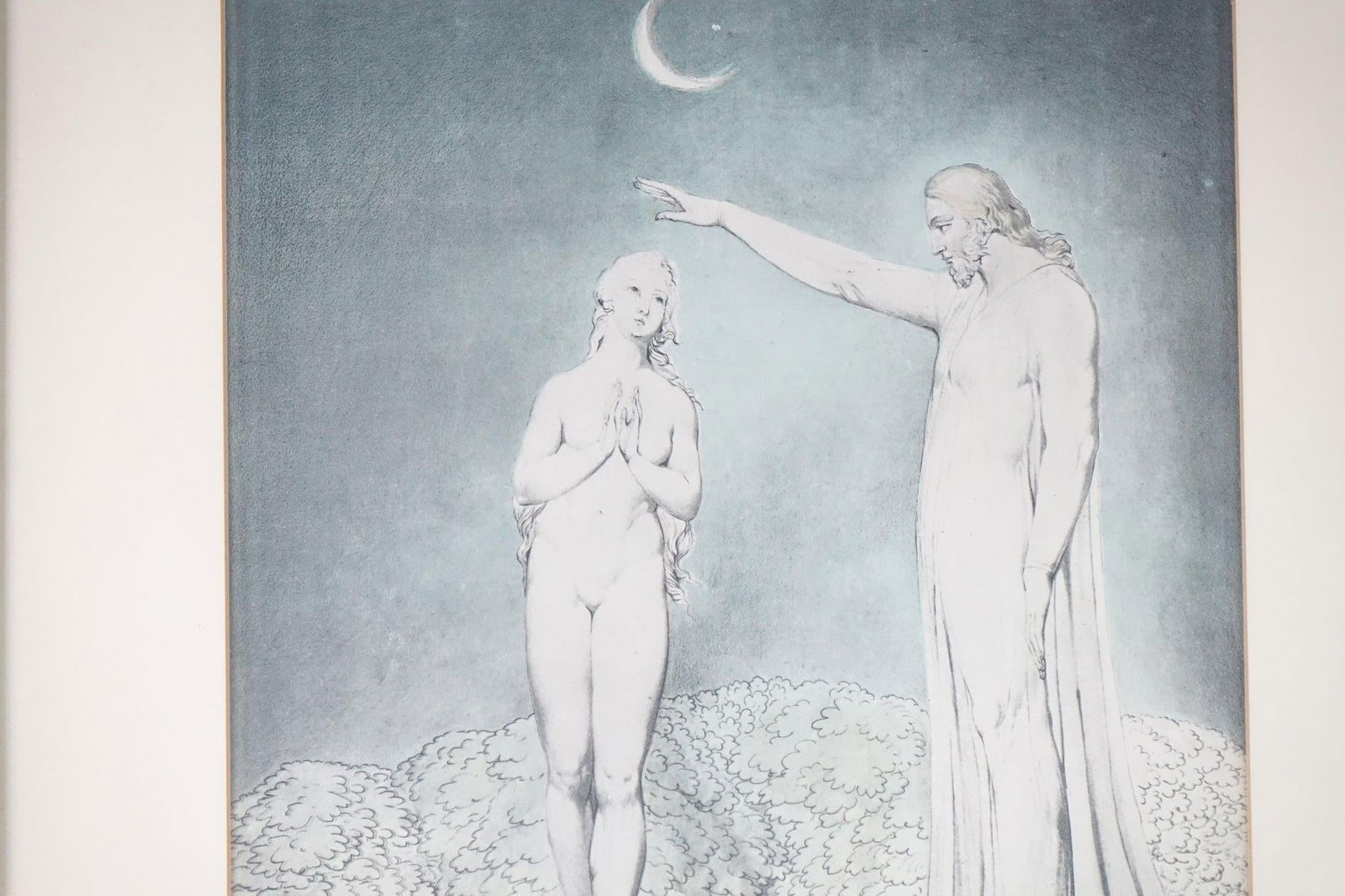 Late 20th Century *"The Creation of Eve" - Pastel Colored Lithograph - 4