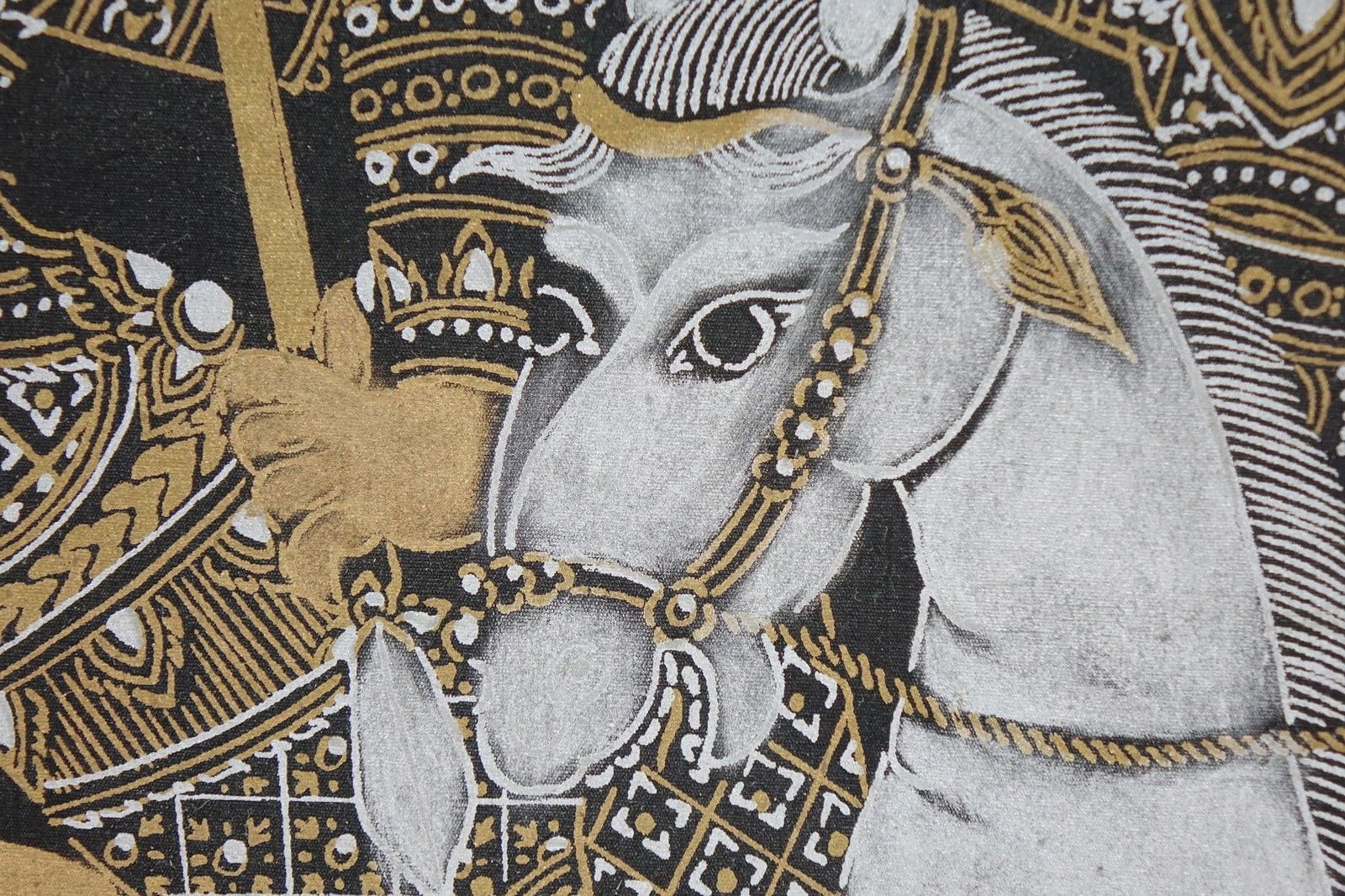 Mid 20th Century Adorned Soldiers Oriental Painting on Silk - 4