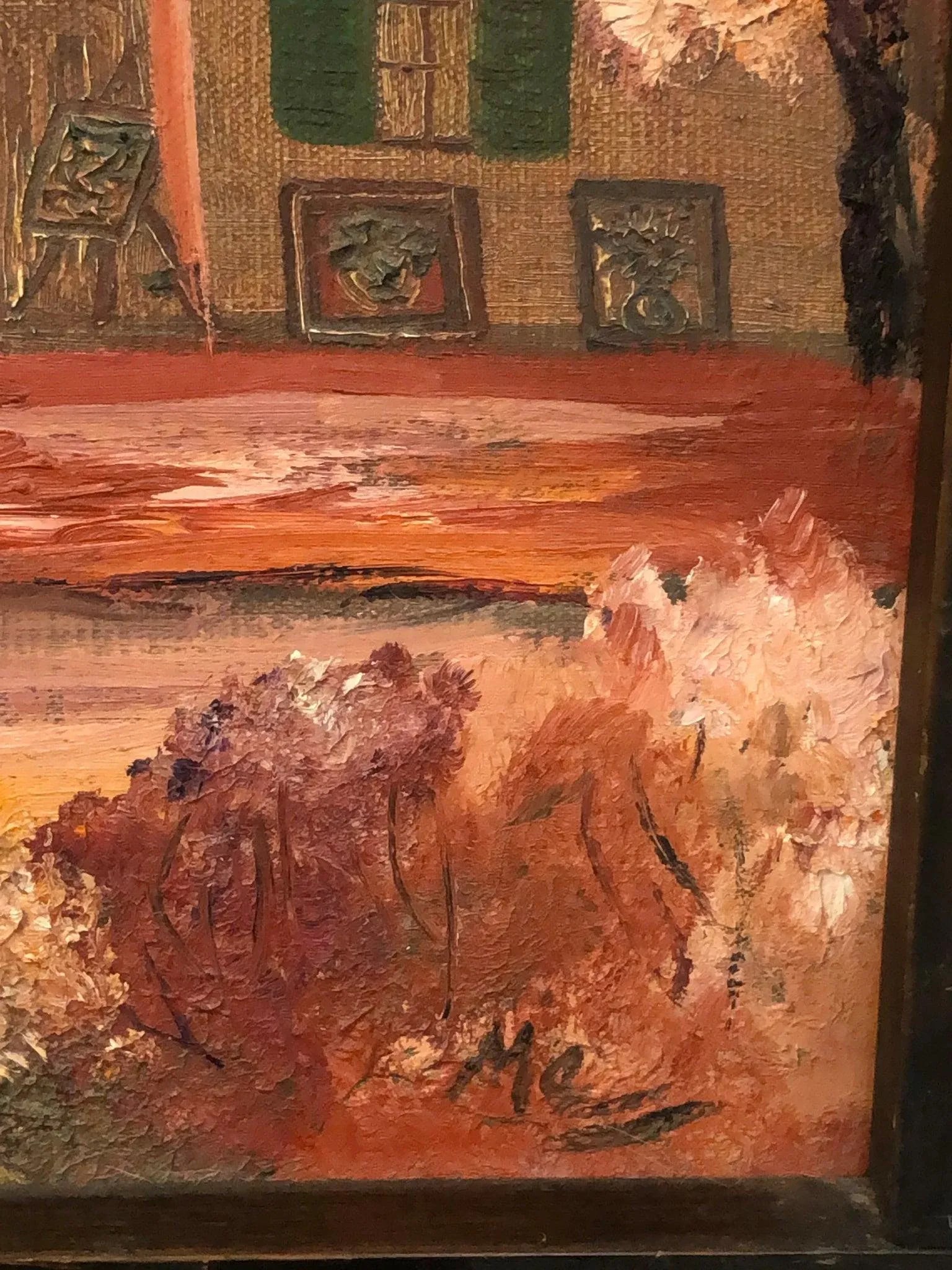 Late 20th Century Antique Original Oil on Canvas Signed at the Bottom - 3