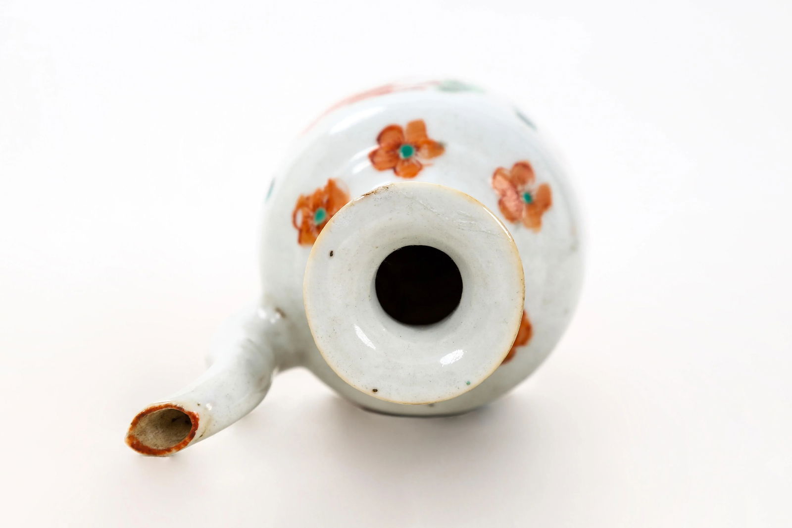 Chinese Ching Dynasty Vintage Porcelain Teapot With Goldfish - 7