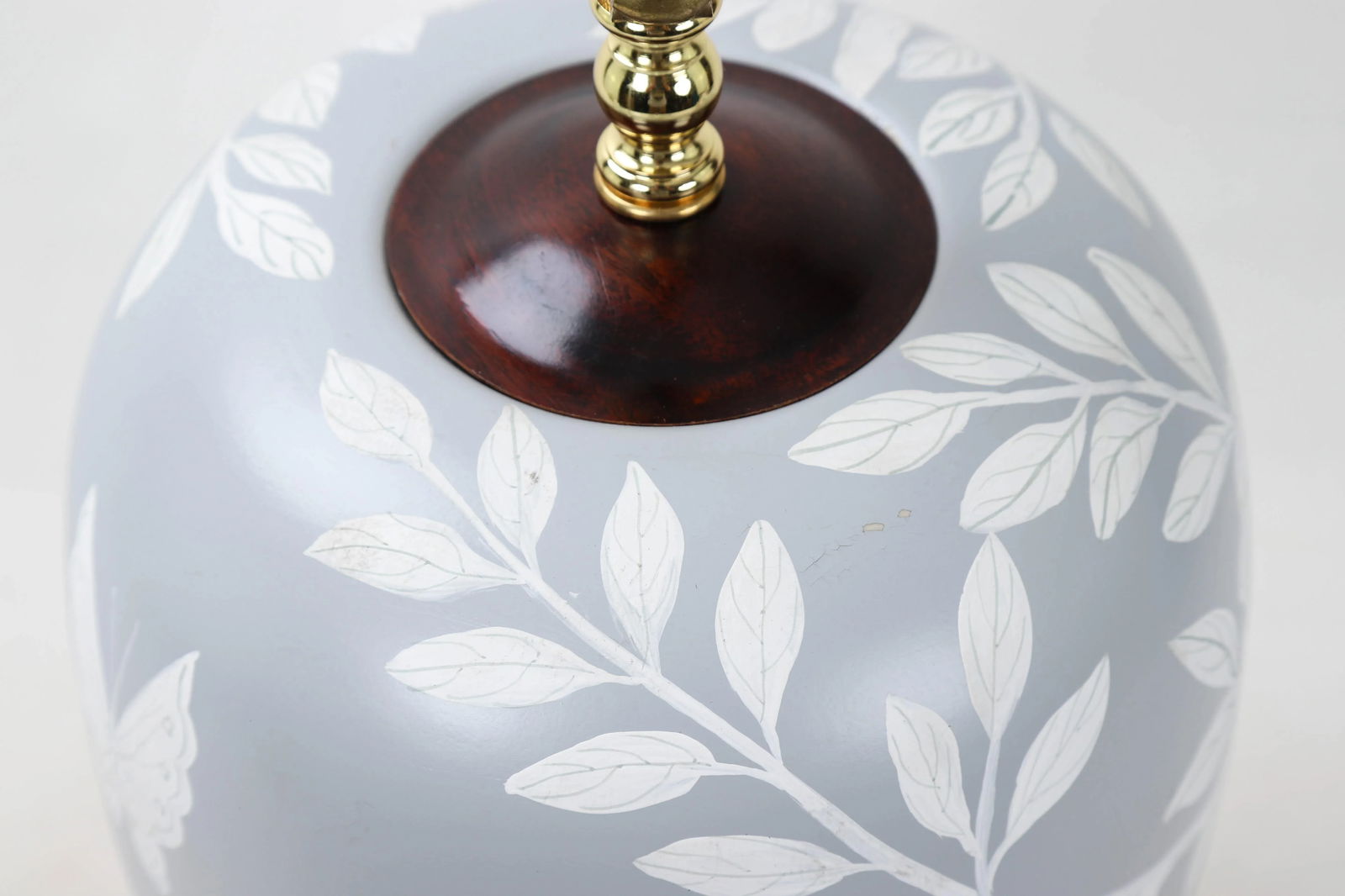 Vintage Frost GrayPorcelain Ginger Jar Lamp - 6