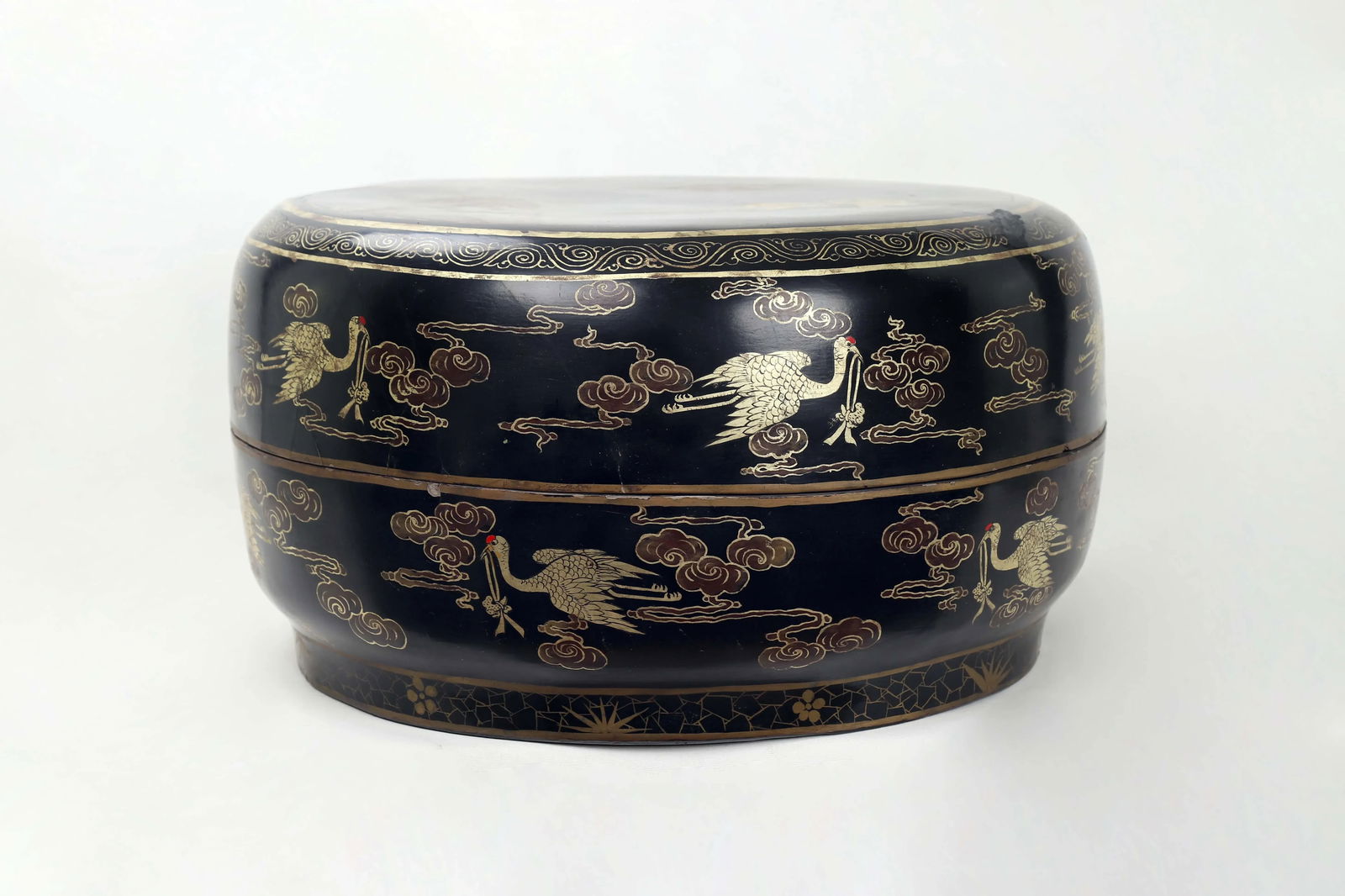 Chinese Qing Dynasty Dark Wood Drum Box Ottoman - 10