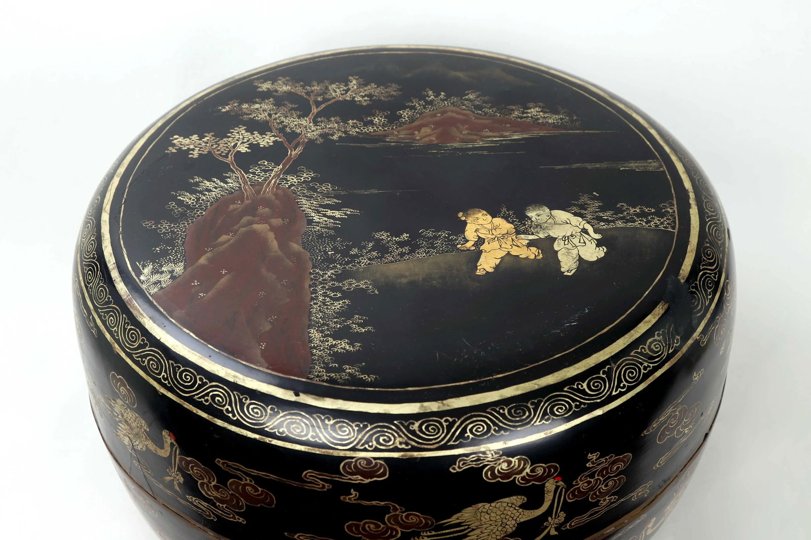Chinese Qing Dynasty Dark Wood Drum Box Ottoman - 3