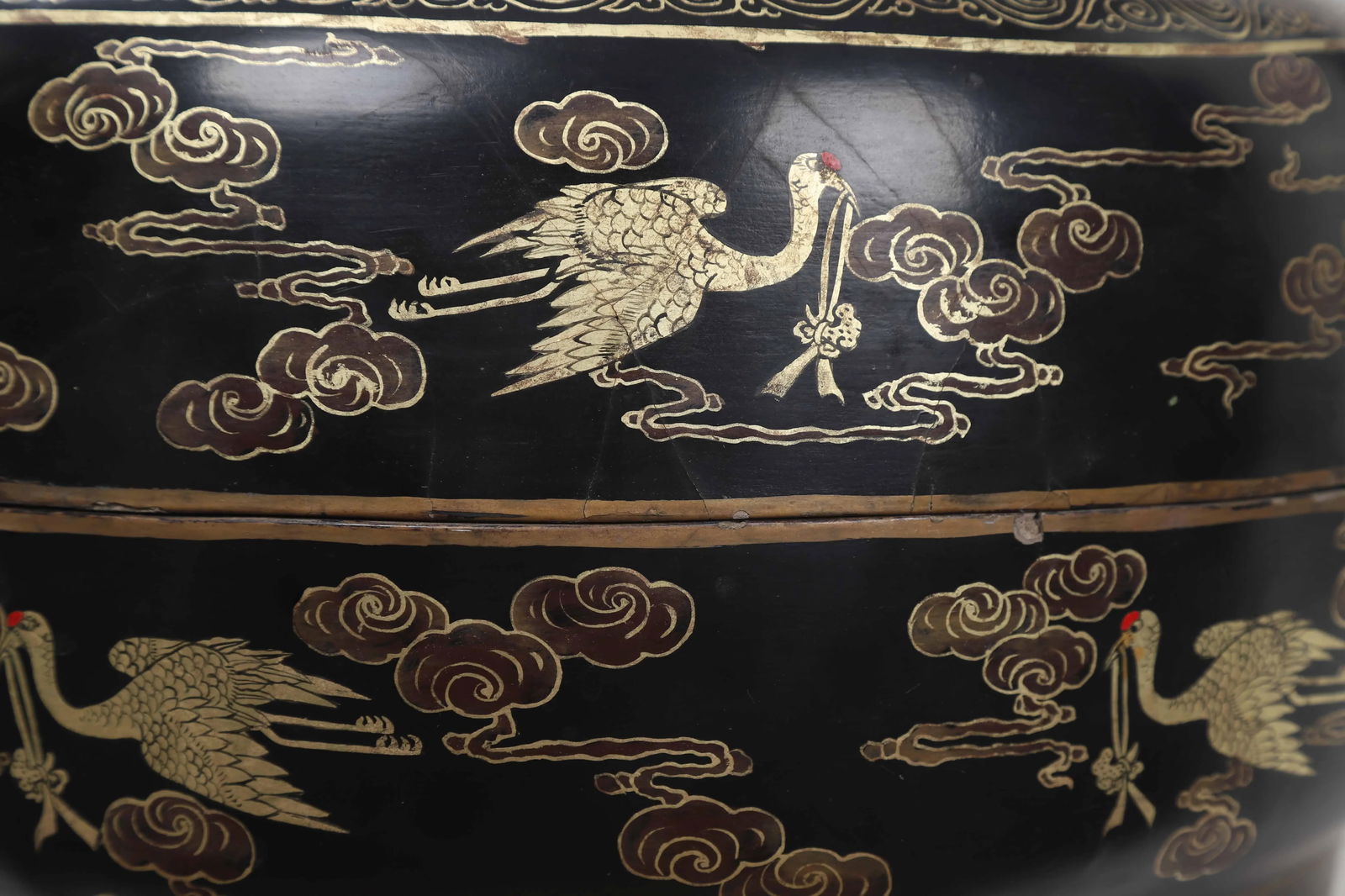 Chinese Qing Dynasty Dark Wood Drum Box Ottoman - 4