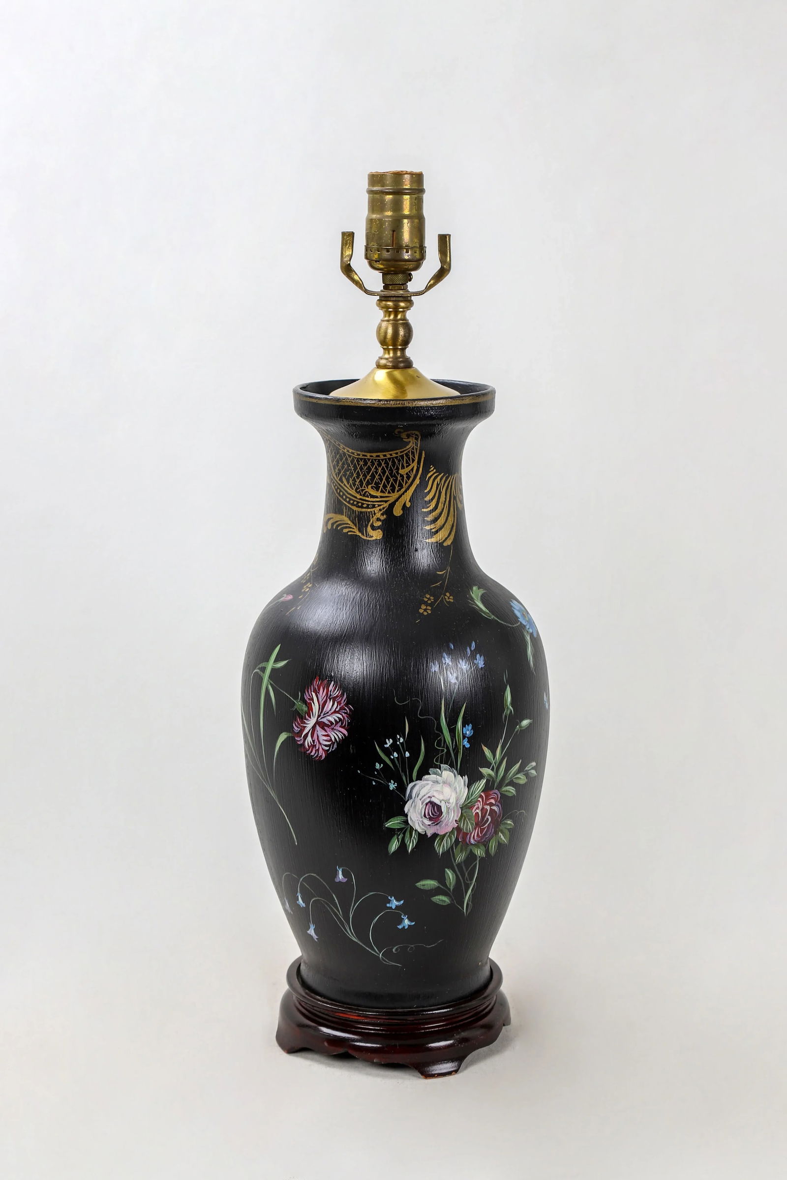 Early 20th Century Vintage Porcelain Vase Lamp - 2