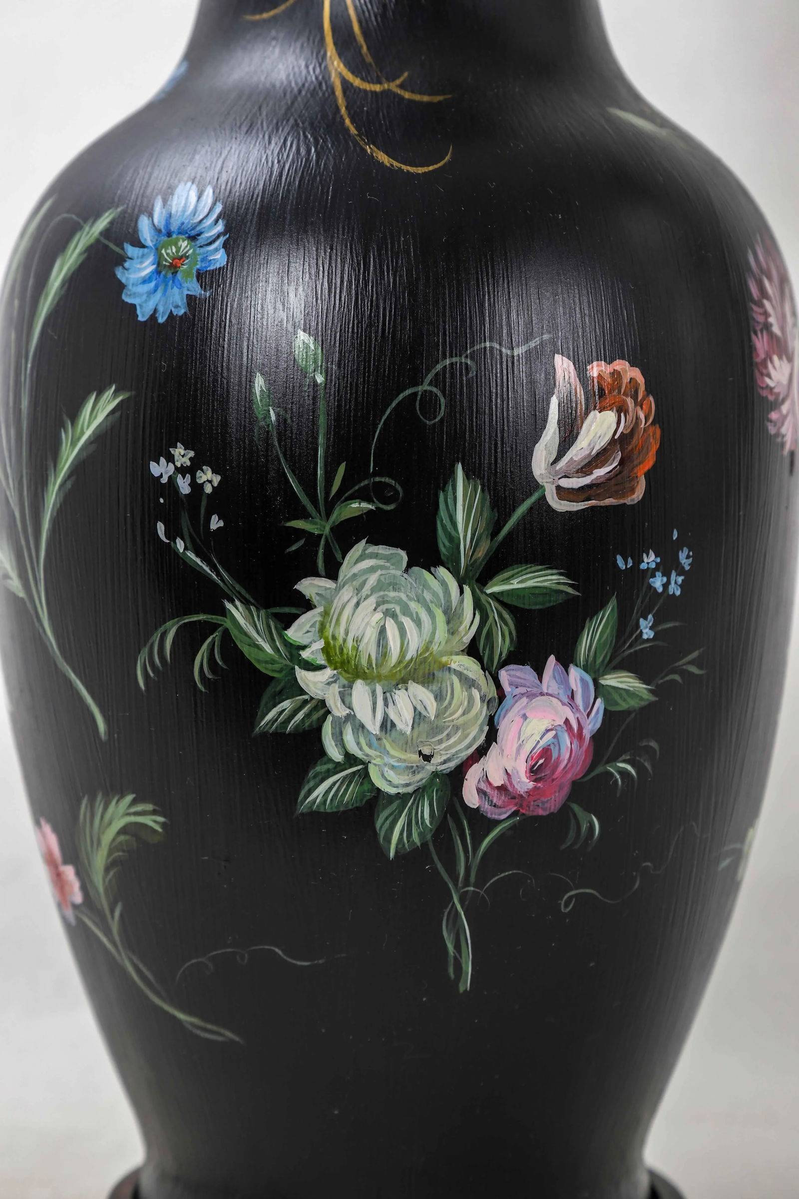 Early 20th Century Vintage Porcelain Vase Lamp - 6