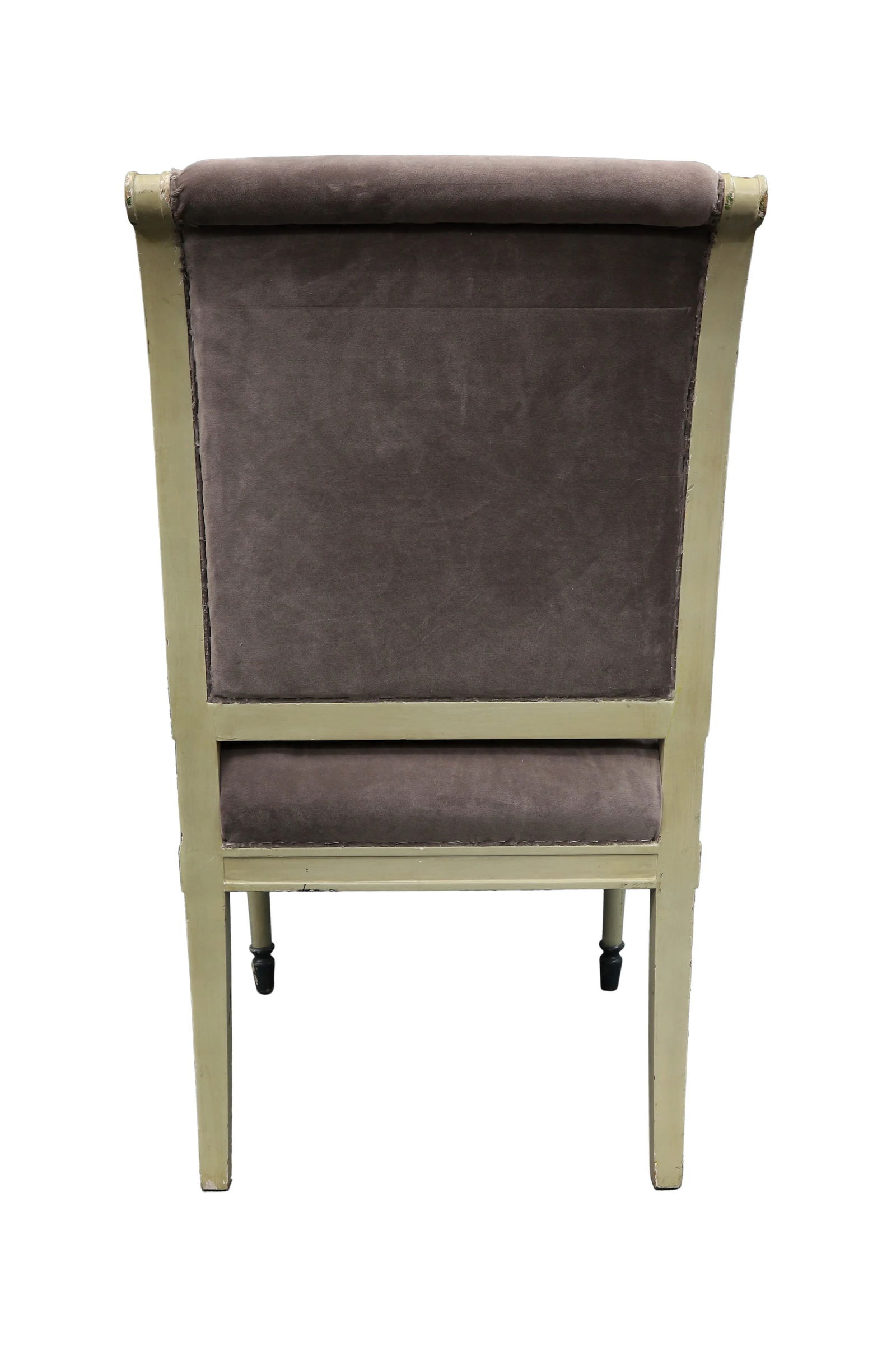 Vintage Gray Upholstered Arm Chair - 4