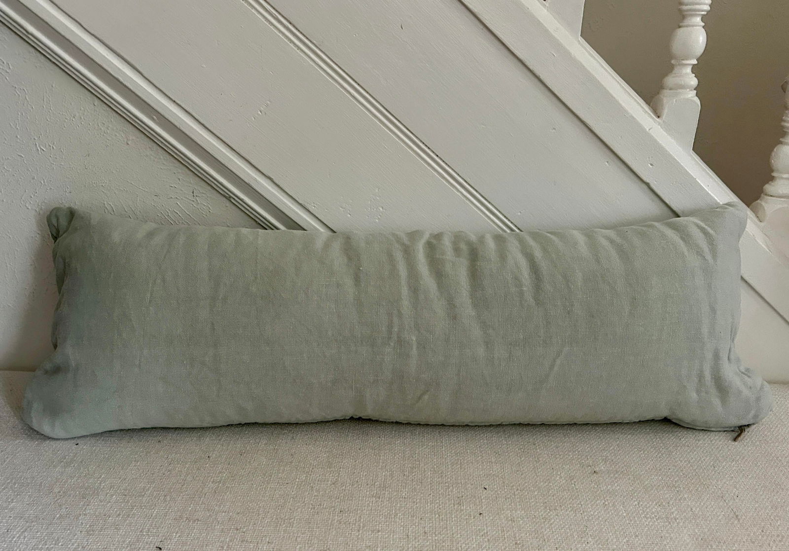 Bella Notte and Linen Long Lumber Pillow in Eucalyptus - 11