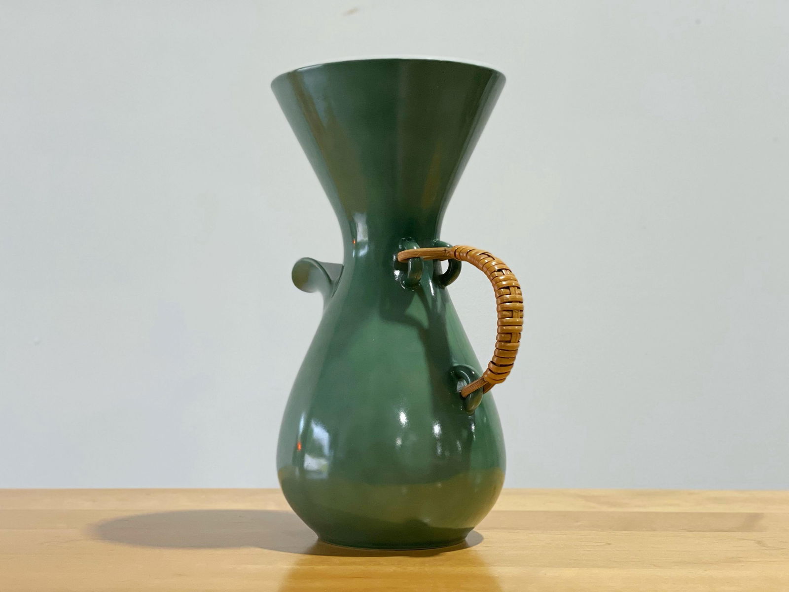 1950s Kenji Fujita for Freeman Lederman, Modernist Coffee Carafe Pitcher - Green - 6
