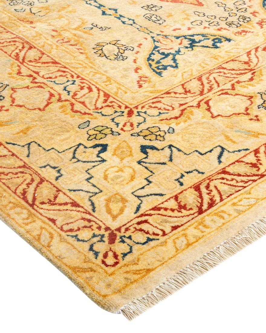 Mogul, One-of-a-Kind Hand-Knotted Area Rug - Ivory, 6' 2" x 8' 8" - 2