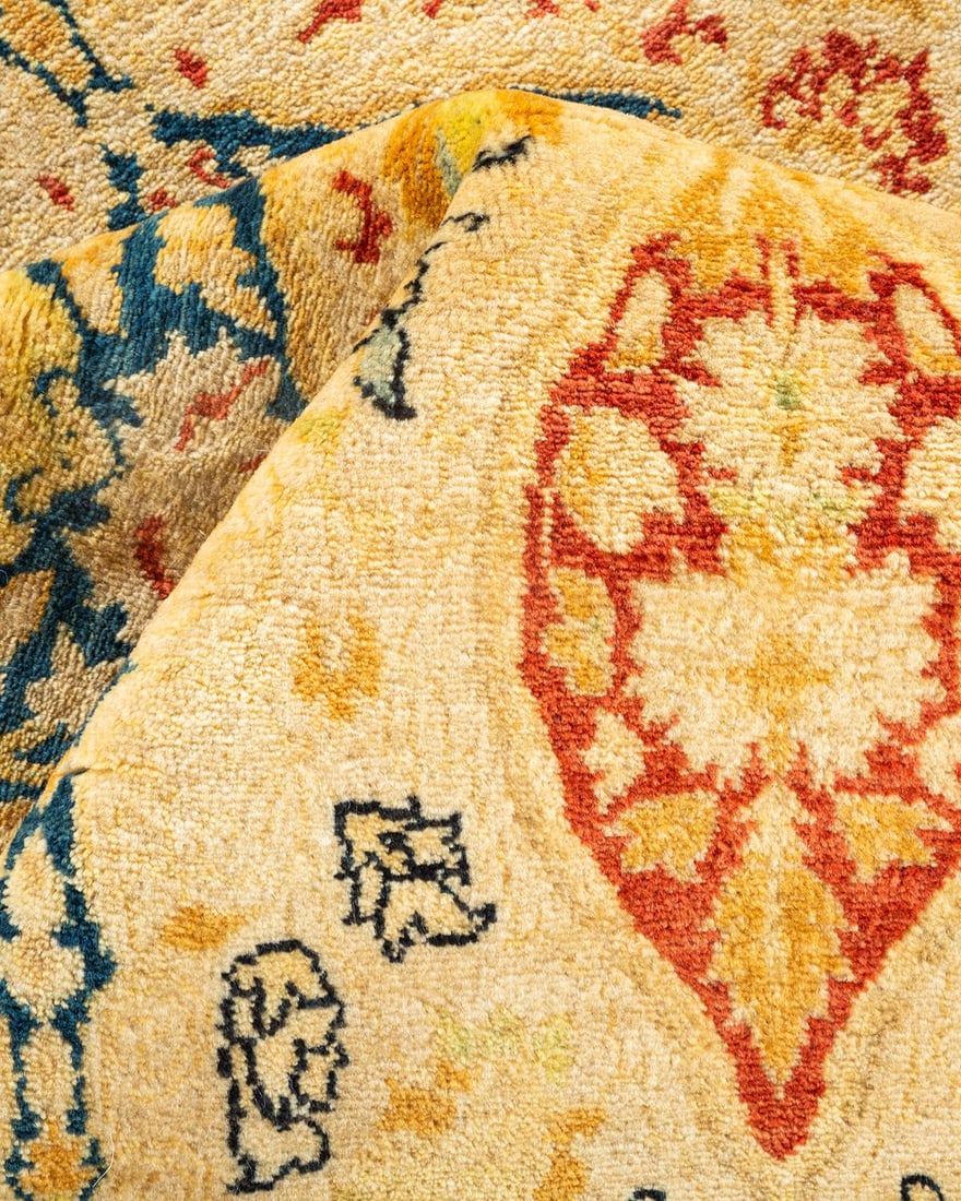 Mogul, One-of-a-Kind Hand-Knotted Area Rug - Ivory, 6' 2" x 8' 8" - 7