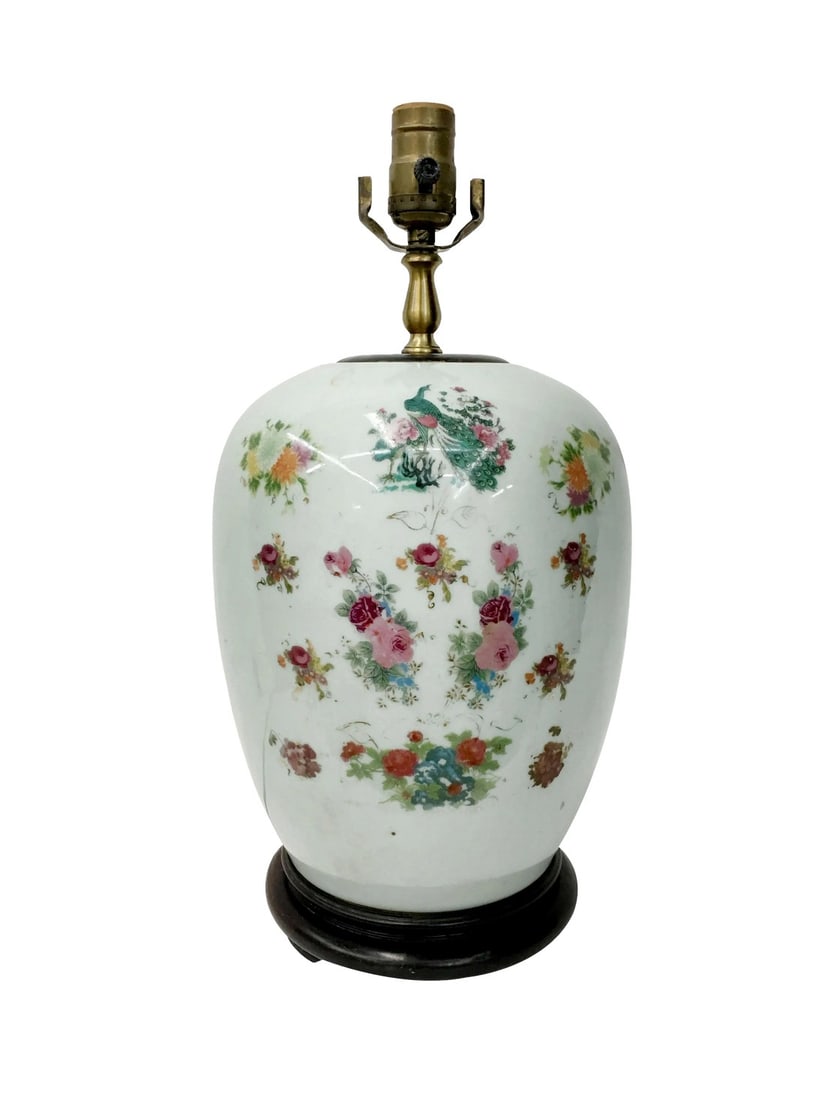 Vintage Floral Design Jar Lamp (1 of 5)