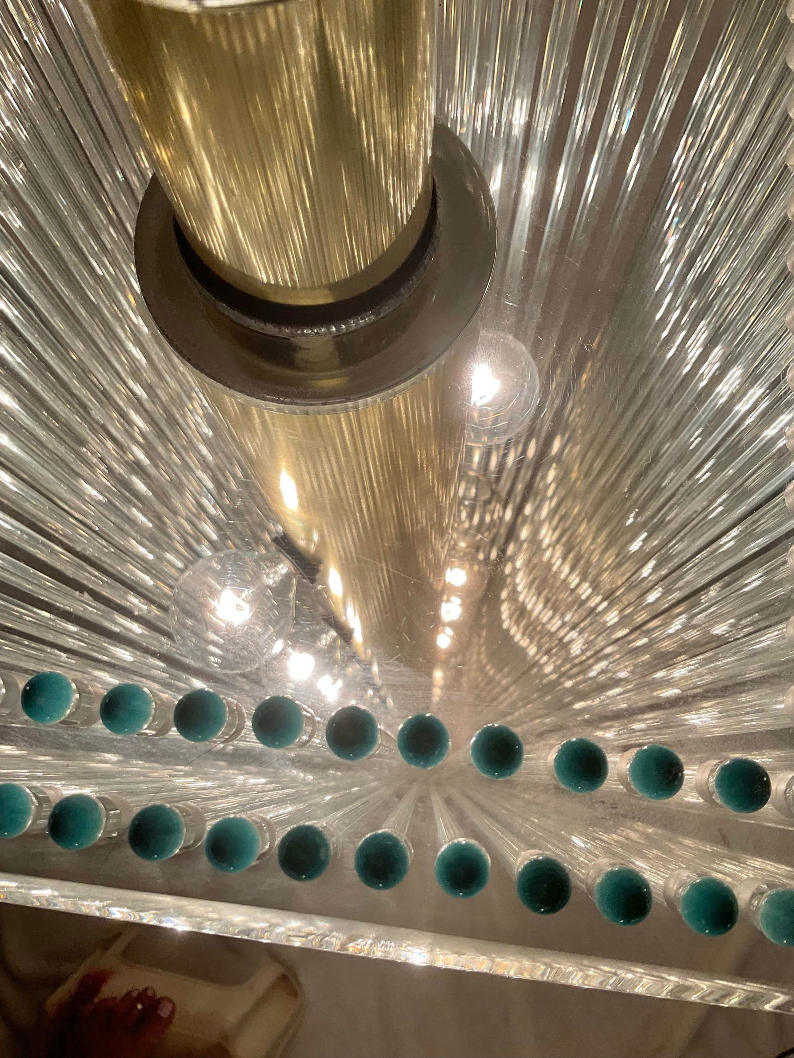 Mid-Century Lucite and Glass Rod Monumental Floor Lamp Attributed to Gaetano Sciolari, Circa 1970 - 3