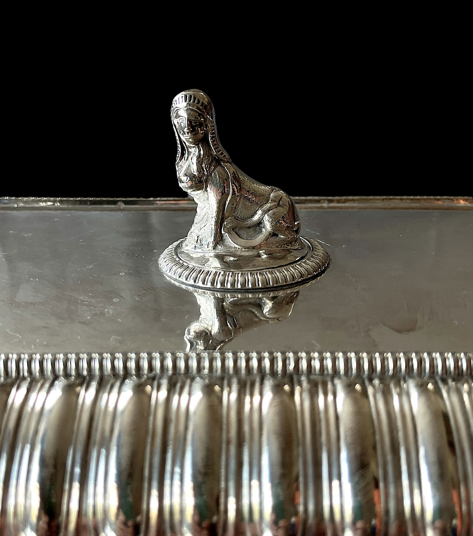 Antique Egyptian Revival Hotel Silver Mappin & Webb Covered Entree Vegetable Dish - 2