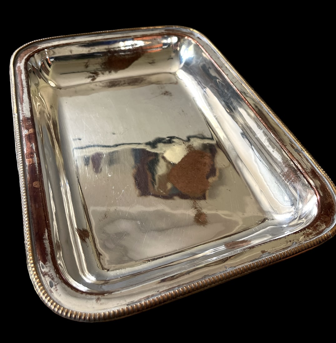 Antique Egyptian Revival Hotel Silver Mappin & Webb Covered Entree Vegetable Dish - 8