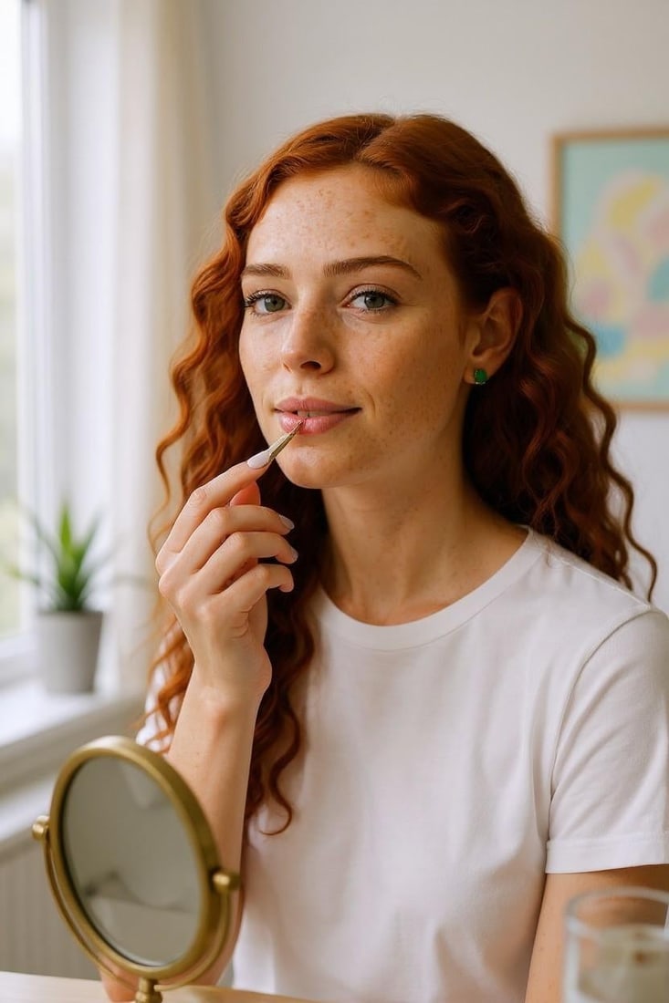 14 Karat Yellow Gold Matched Pair of Round Cabochon Emerald 0.21 Inch Earrings - 2 Pieces - 3