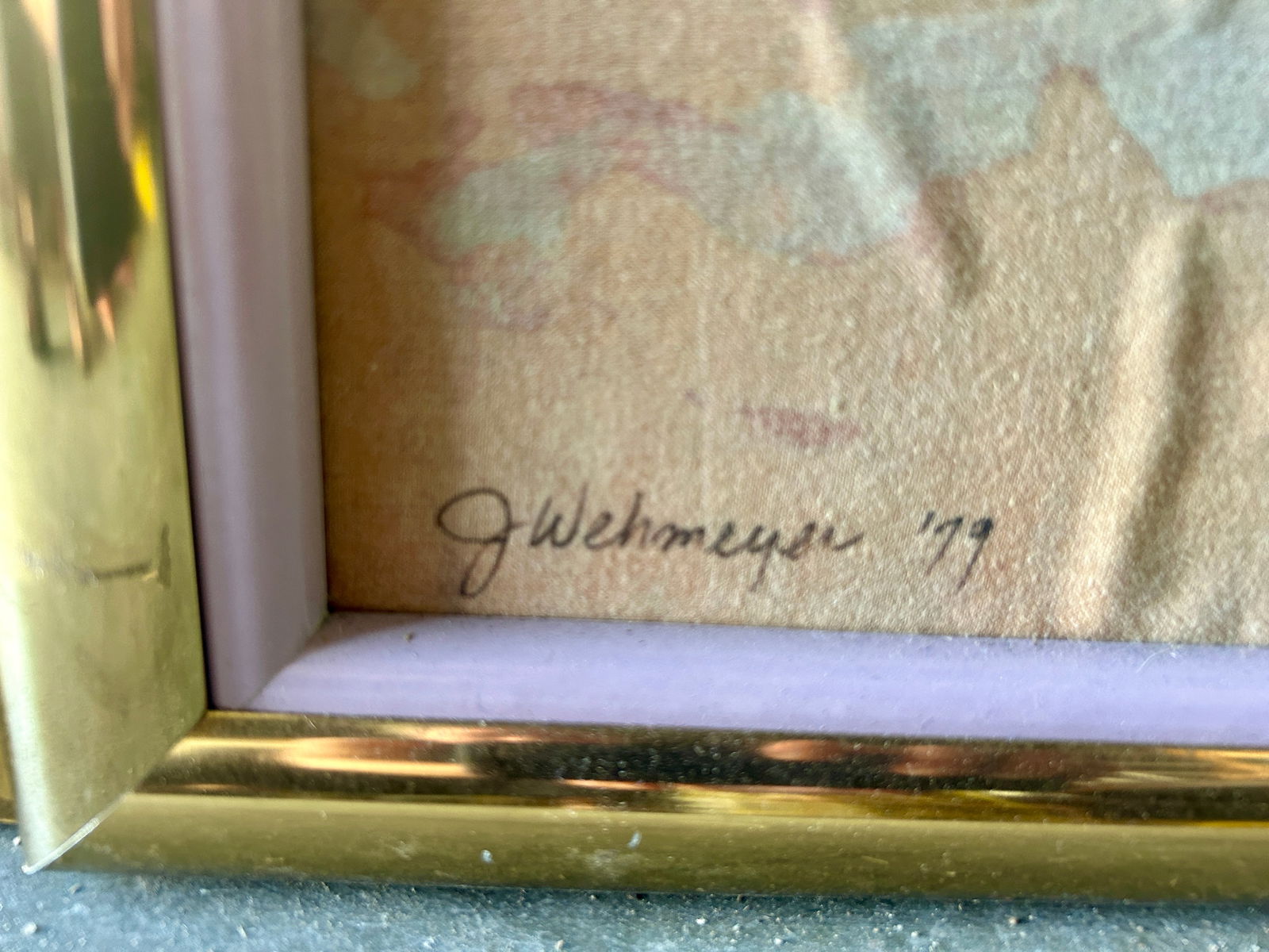 1970s Original Signed J. Wehmeyer Batik Landscape Paintings, Framed - Set of 2 - 10