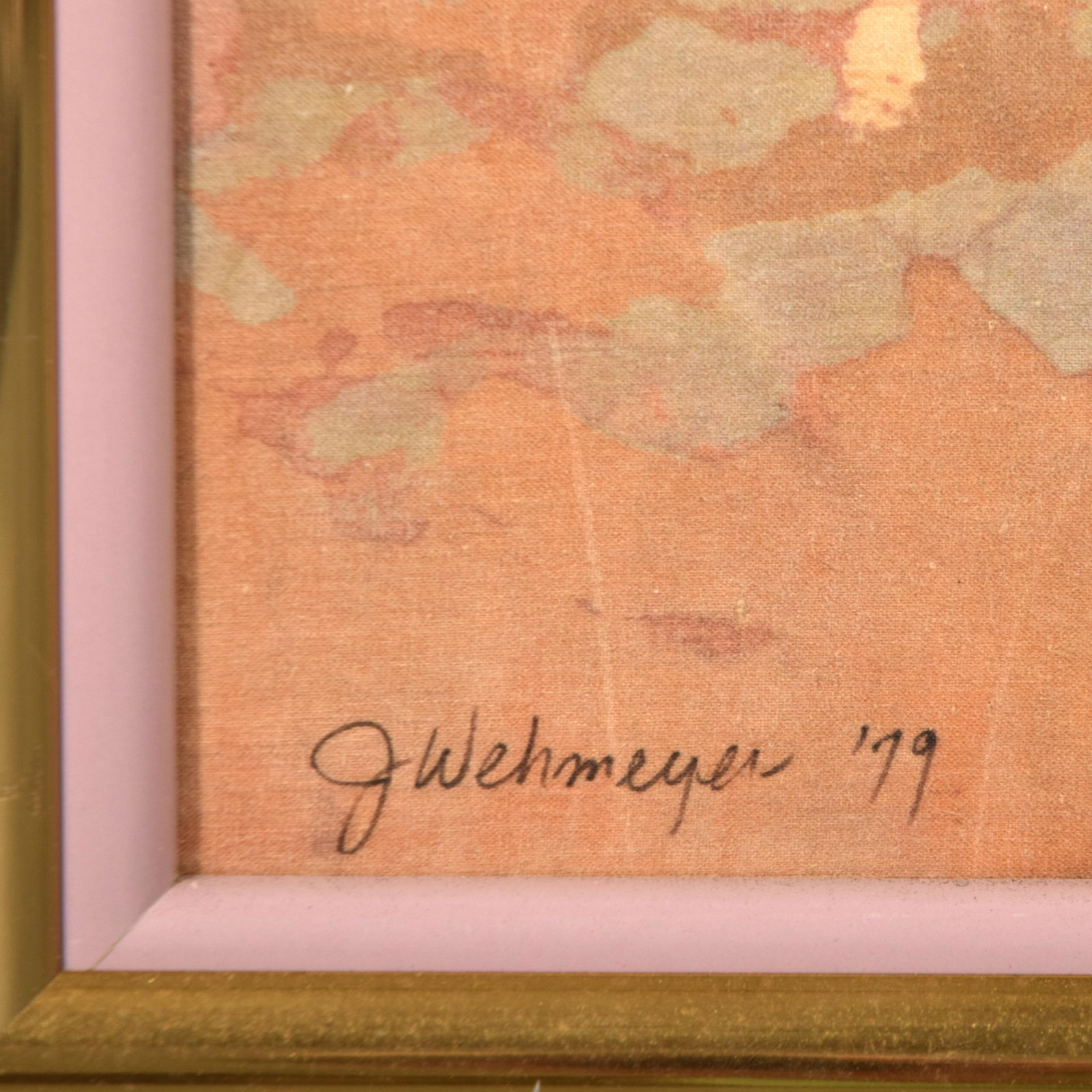 1970s Original Signed J. Wehmeyer Batik Landscape Paintings, Framed - Set of 2 - 11