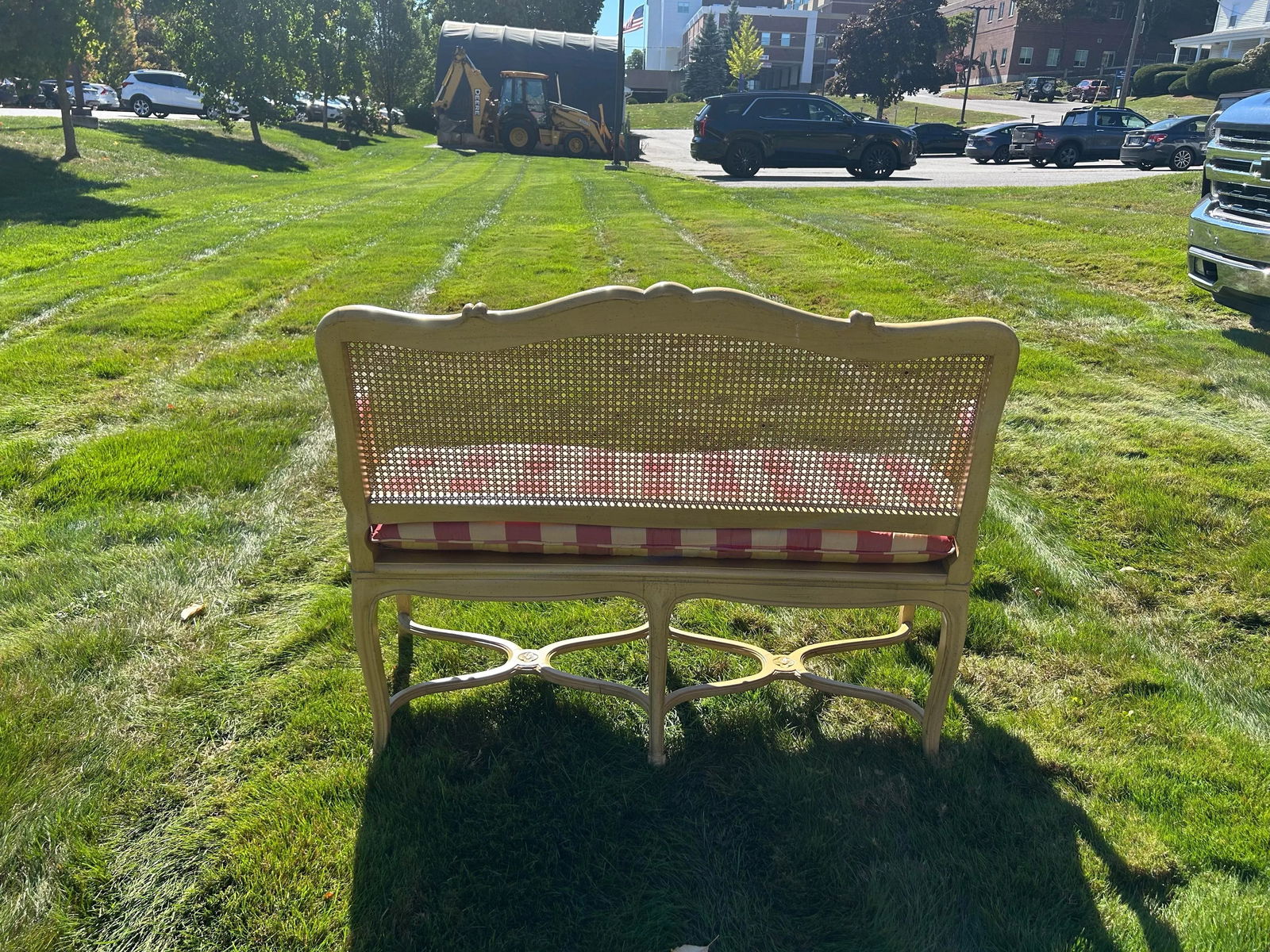 Vintage Cane Bench - 7