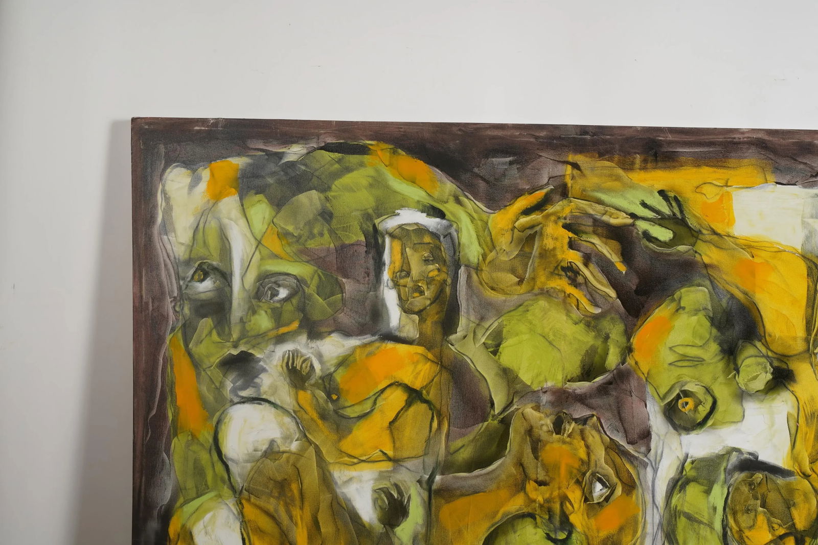 Large 84" Original Signed "Yoga Time" Painting by Laurent Proneur - 3