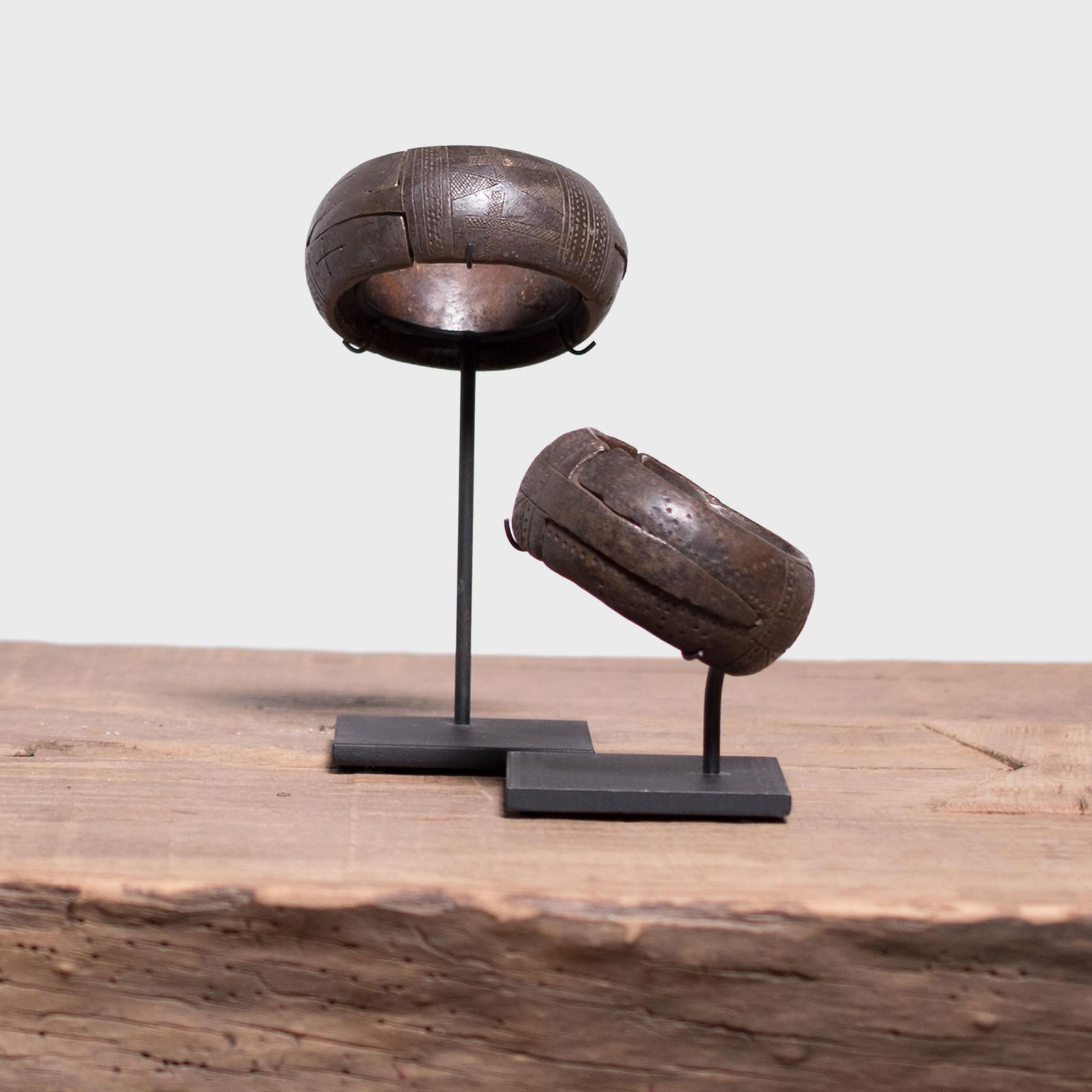 Antique Incised Copper Currency Anklet - 6