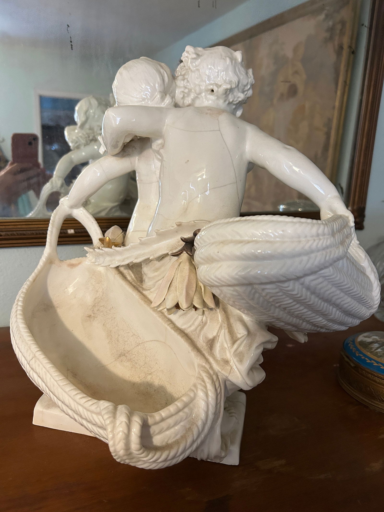 Early 19th Century Antique Sevres Style Putti Statue - 10
