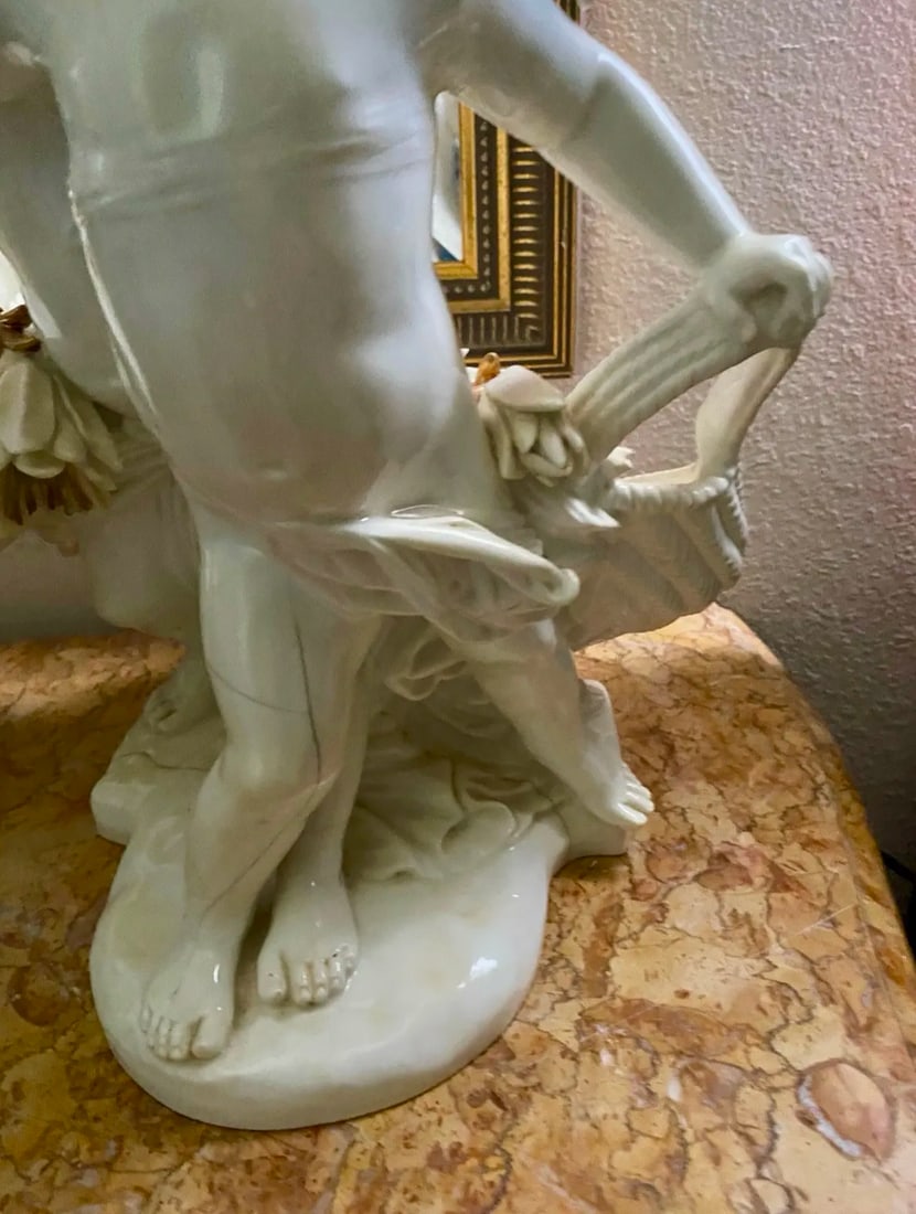 Early 19th Century Antique Sevres Style Putti Statue - 3