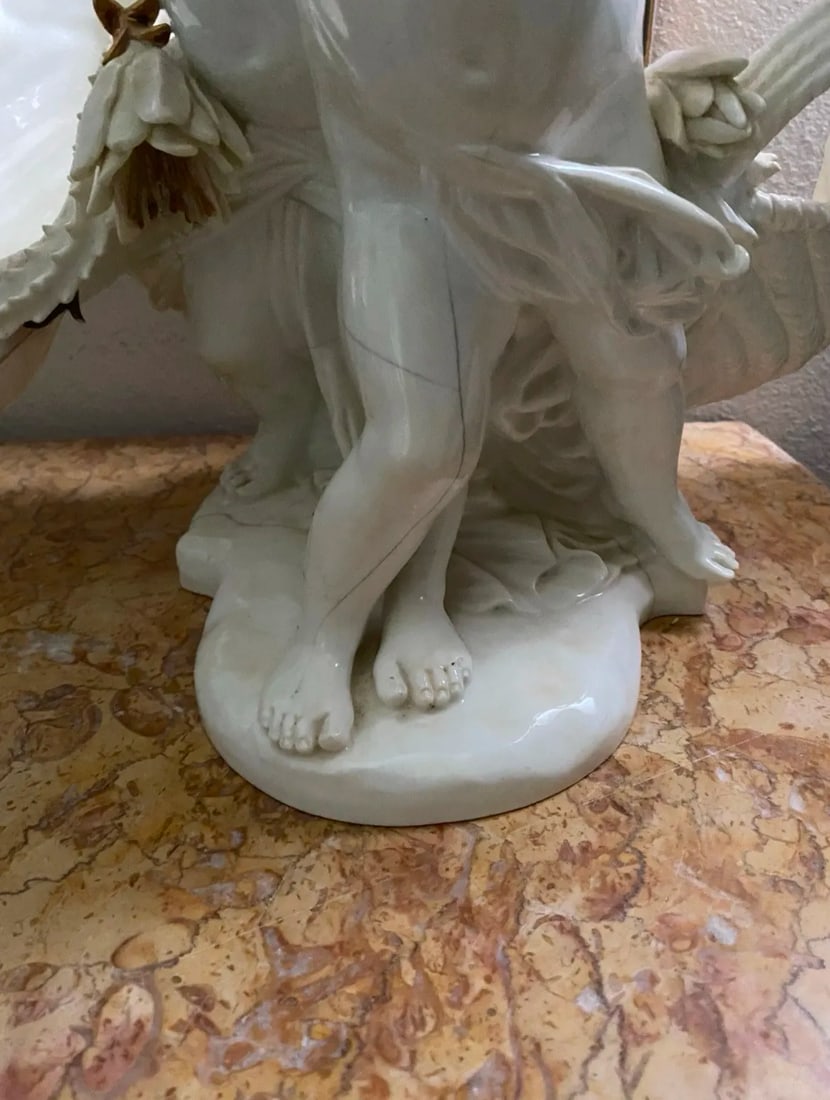 Early 19th Century Antique Sevres Style Putti Statue - 4