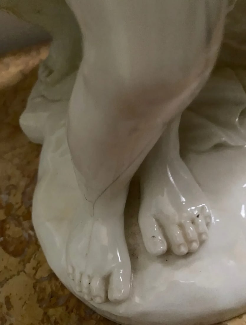 Early 19th Century Antique Sevres Style Putti Statue - 5