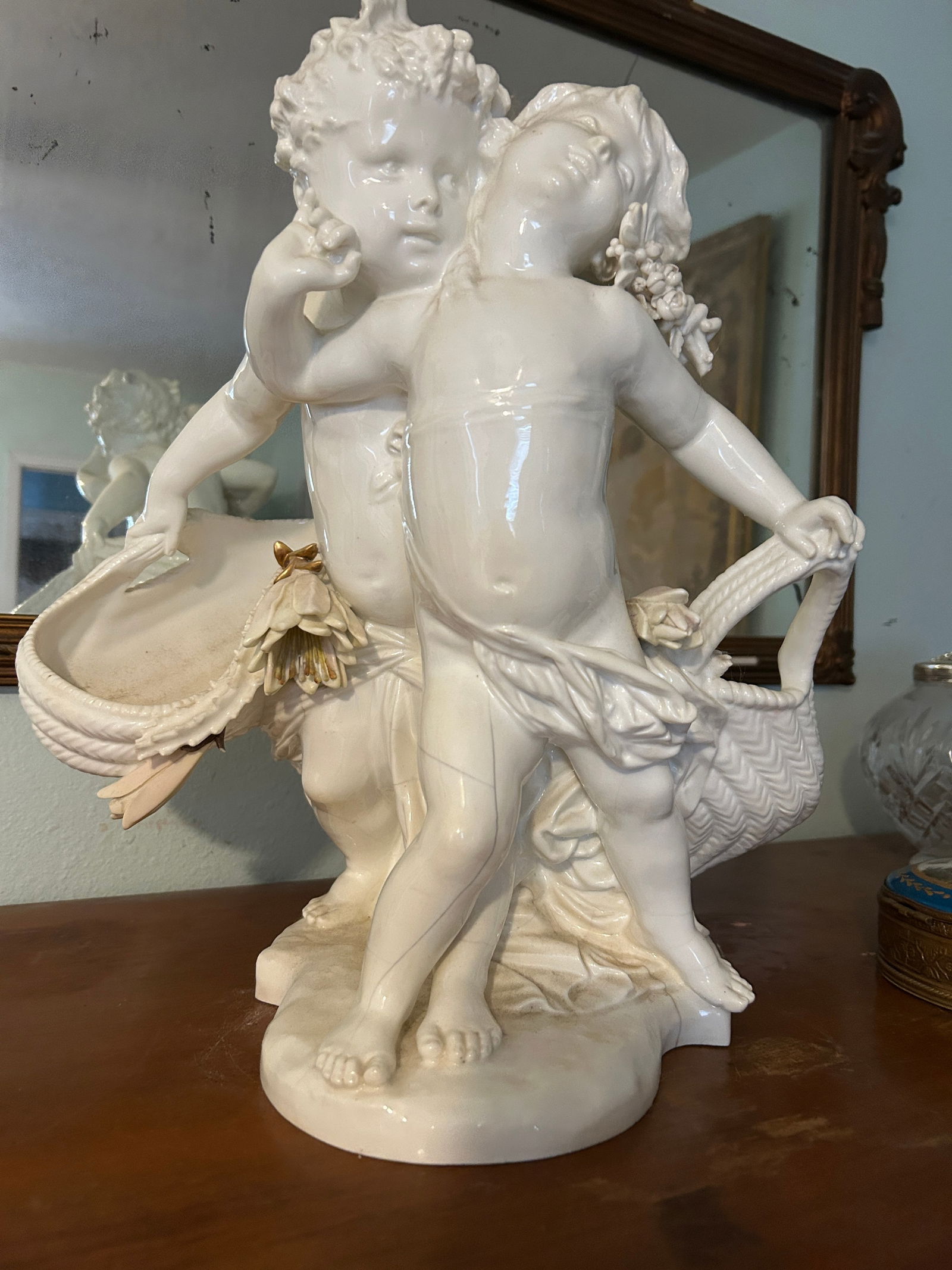 Early 19th Century Antique Sevres Style Putti Statue - 9