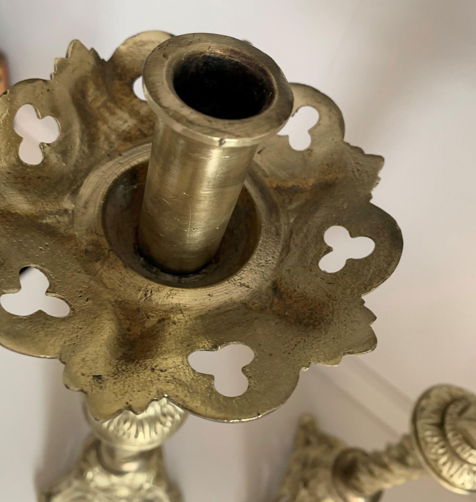 19th Century Italian Paschal Candleholder Bronze Venice Torchères Candlesticks - 7