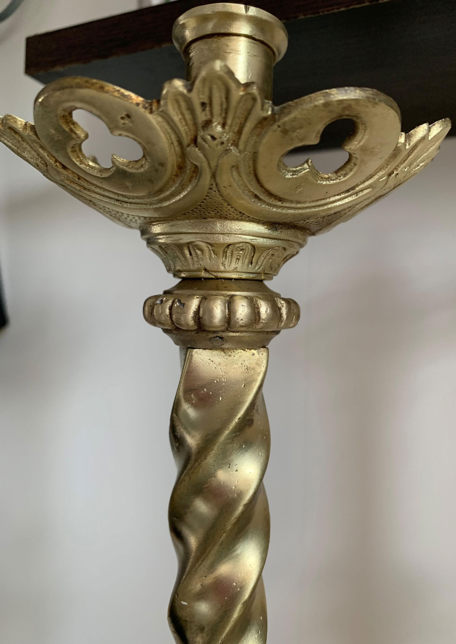 19th Century Italian Paschal Candleholder Bronze Venice Torchères Candlesticks - 8