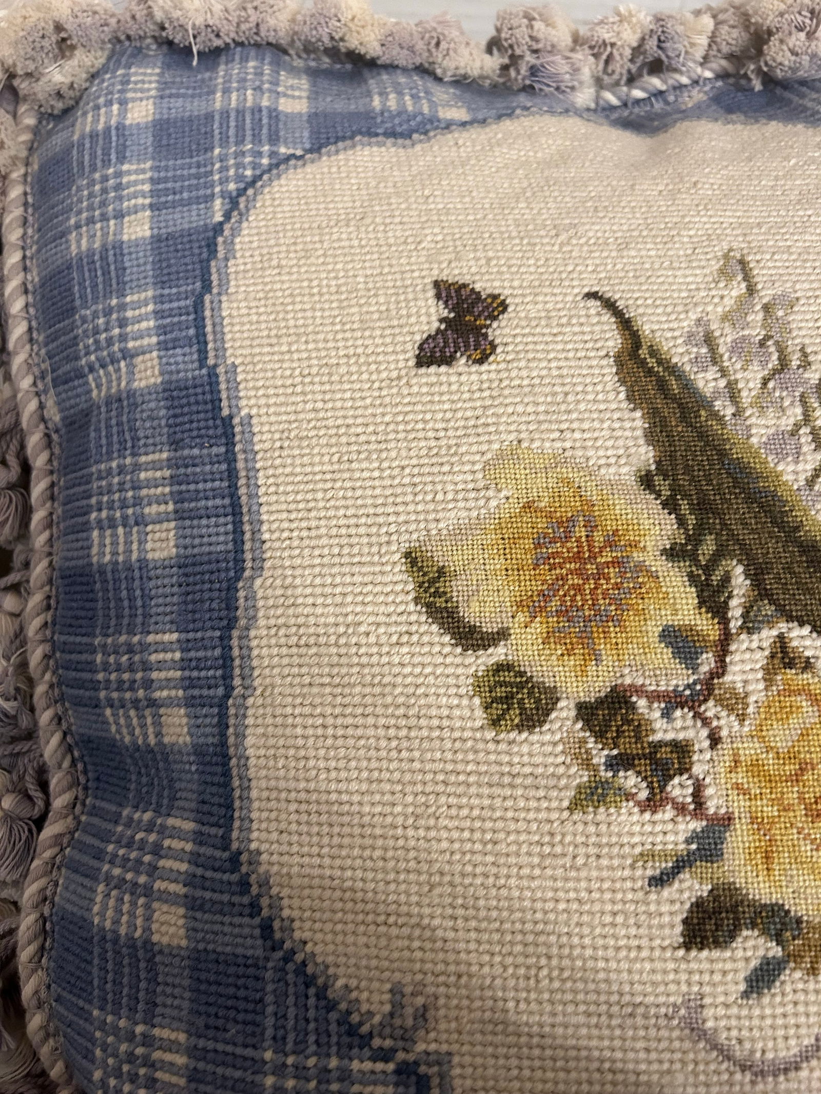 Pair of Vintage Needlepoint Pillows - 2