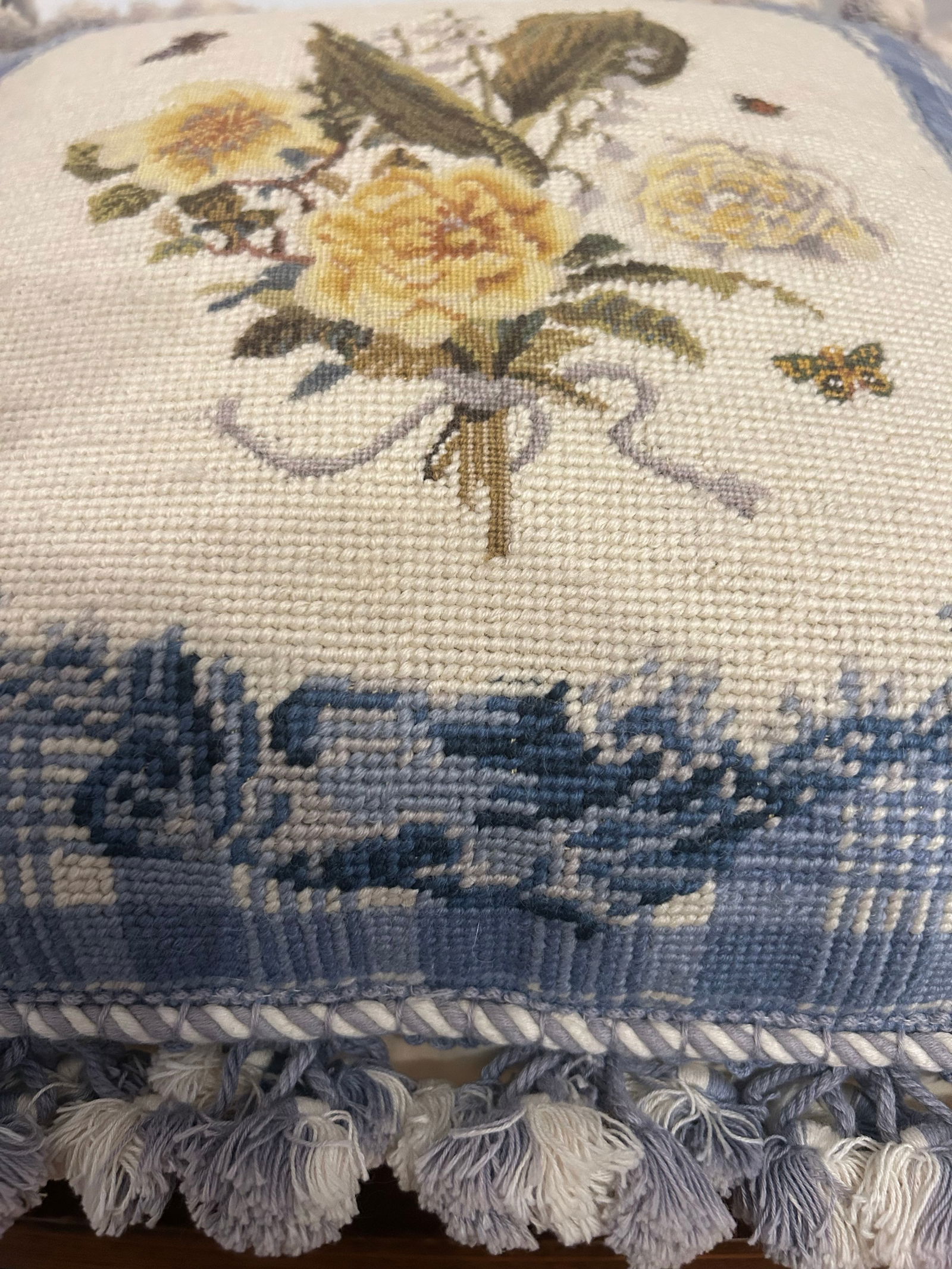 Pair of Vintage Needlepoint Pillows - 9