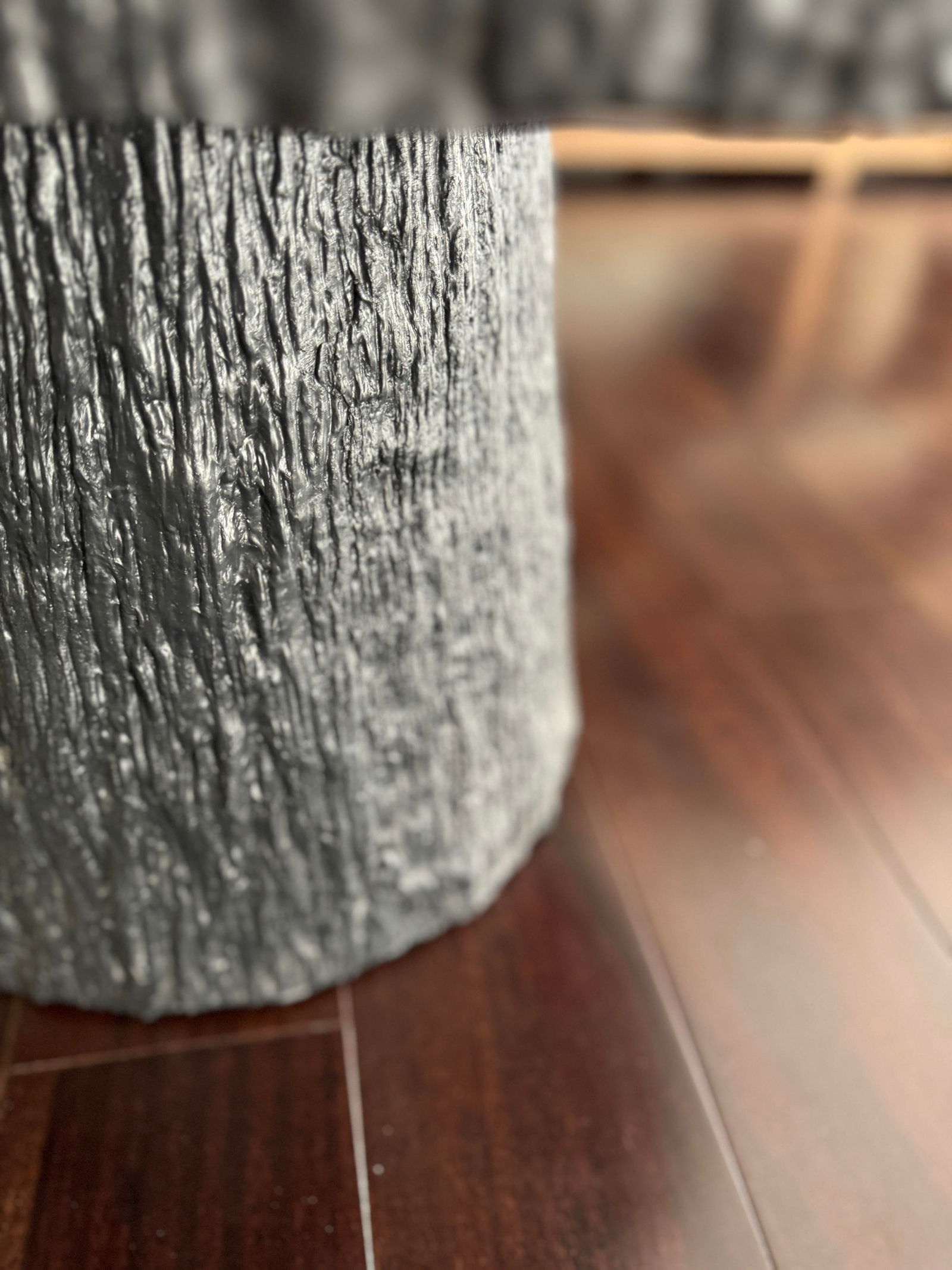 Sculptural Modern Organic Black Wood Sune Small Coffee Table or Side Table by Made Goods With Golden - 3