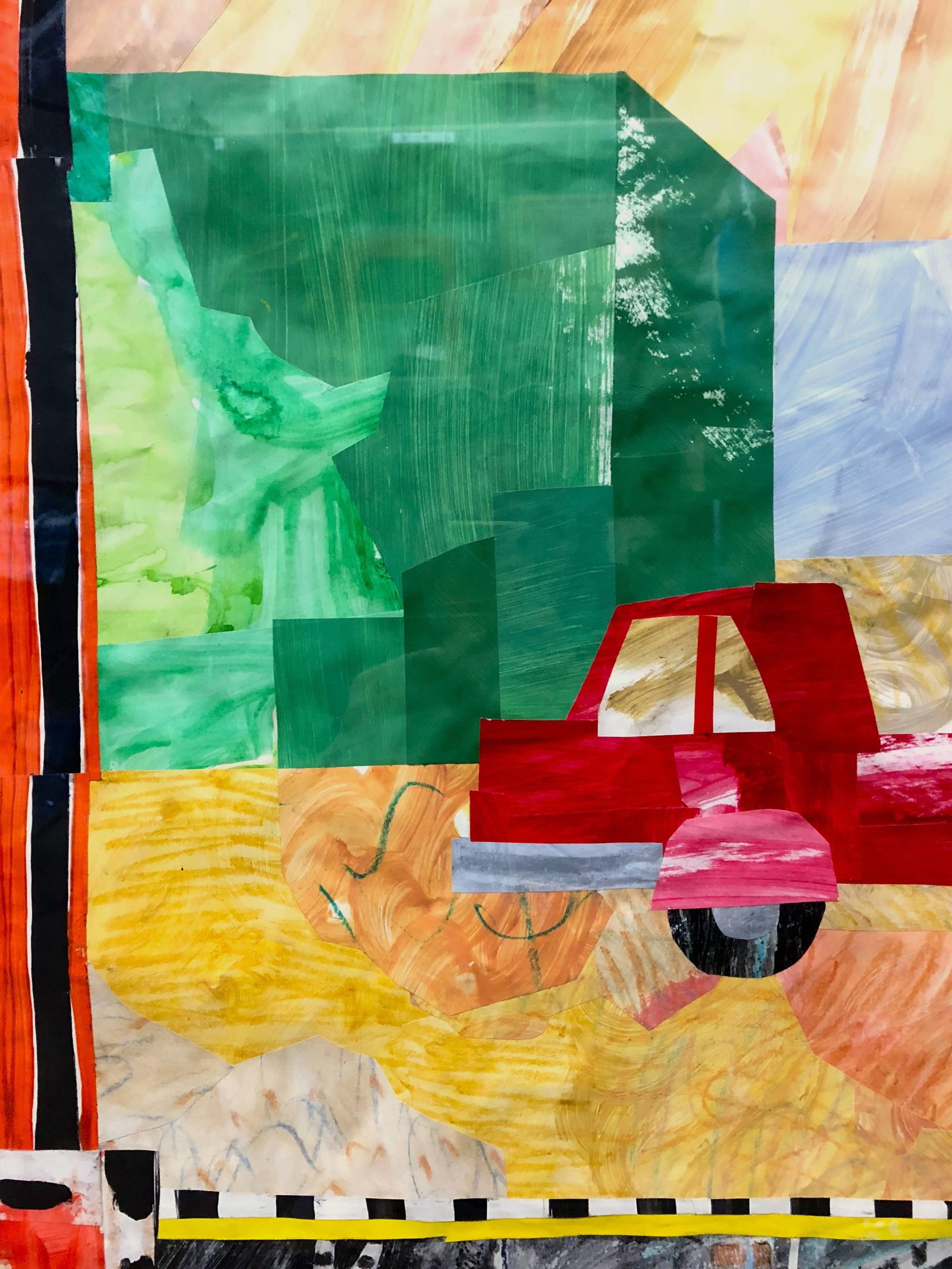 Untitled by Michael Paulson, 1980s Collage, Framed - 6