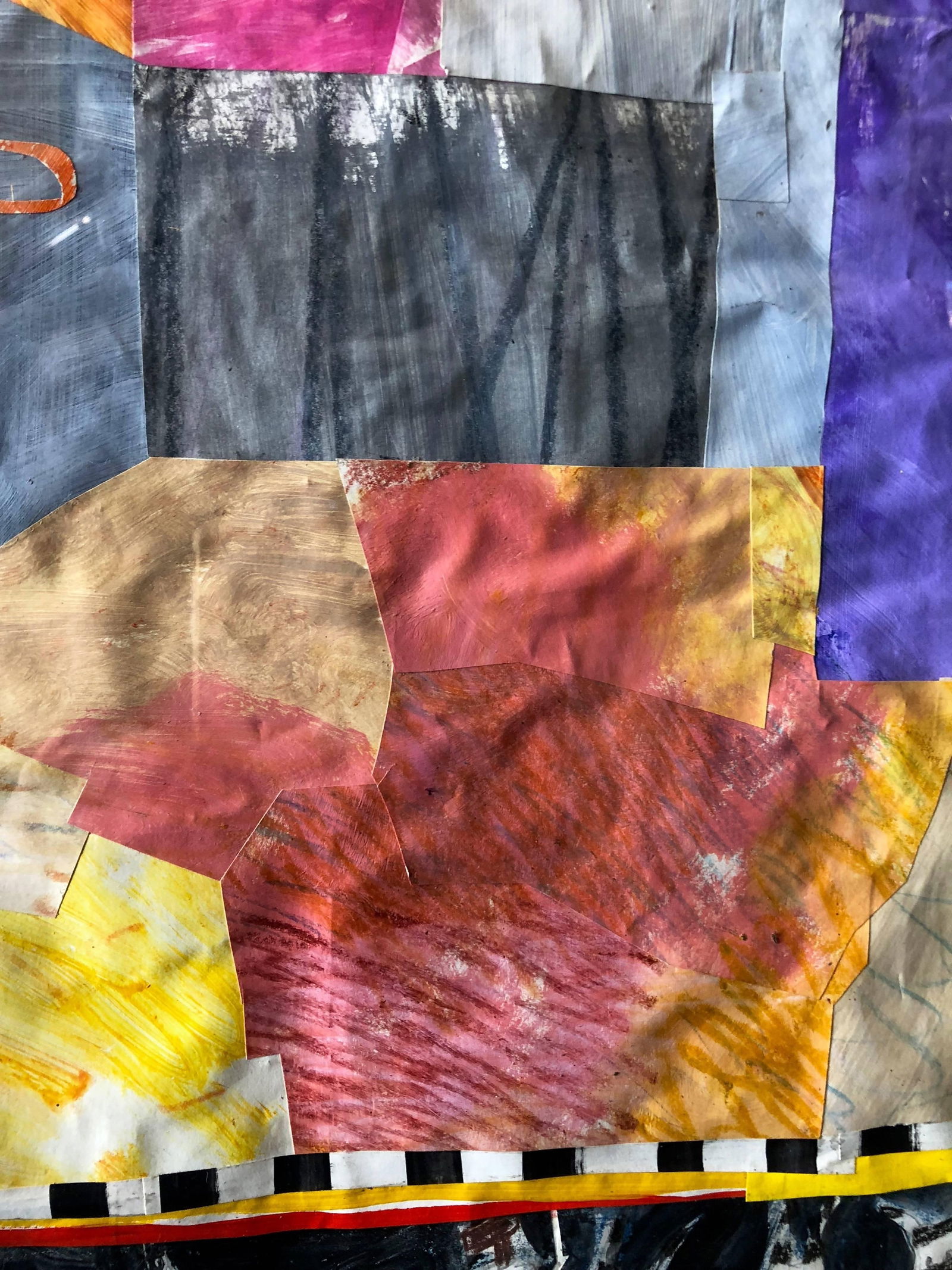 Untitled by Michael Paulson, 1980s Collage, Framed - 9