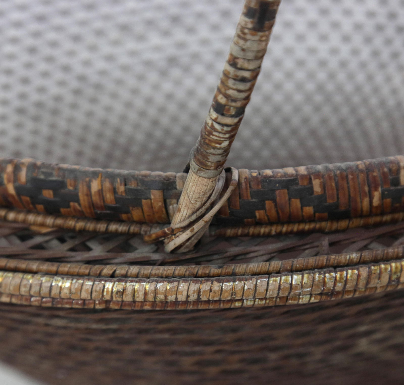 Early 19th Century Chinese Bamboo Woven Basket - 5