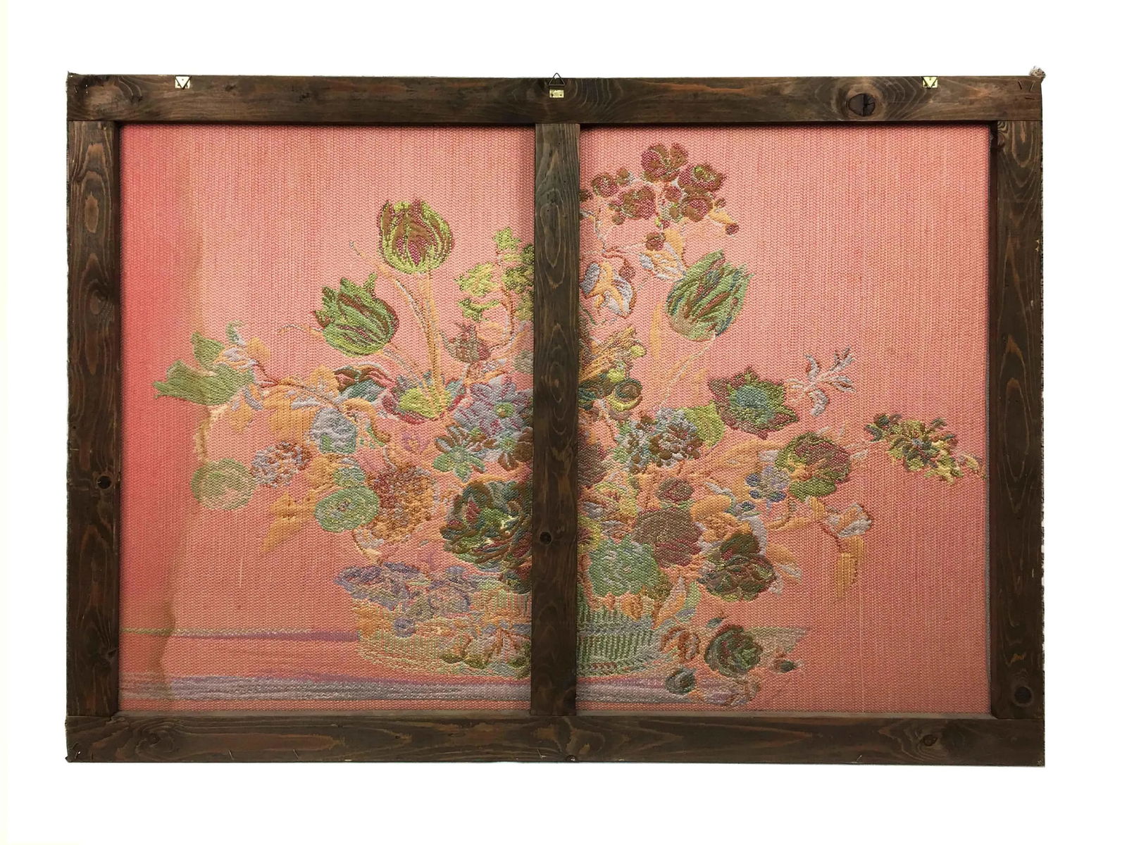 Vintage English Handmade Floral Still Life Tapestry - 6