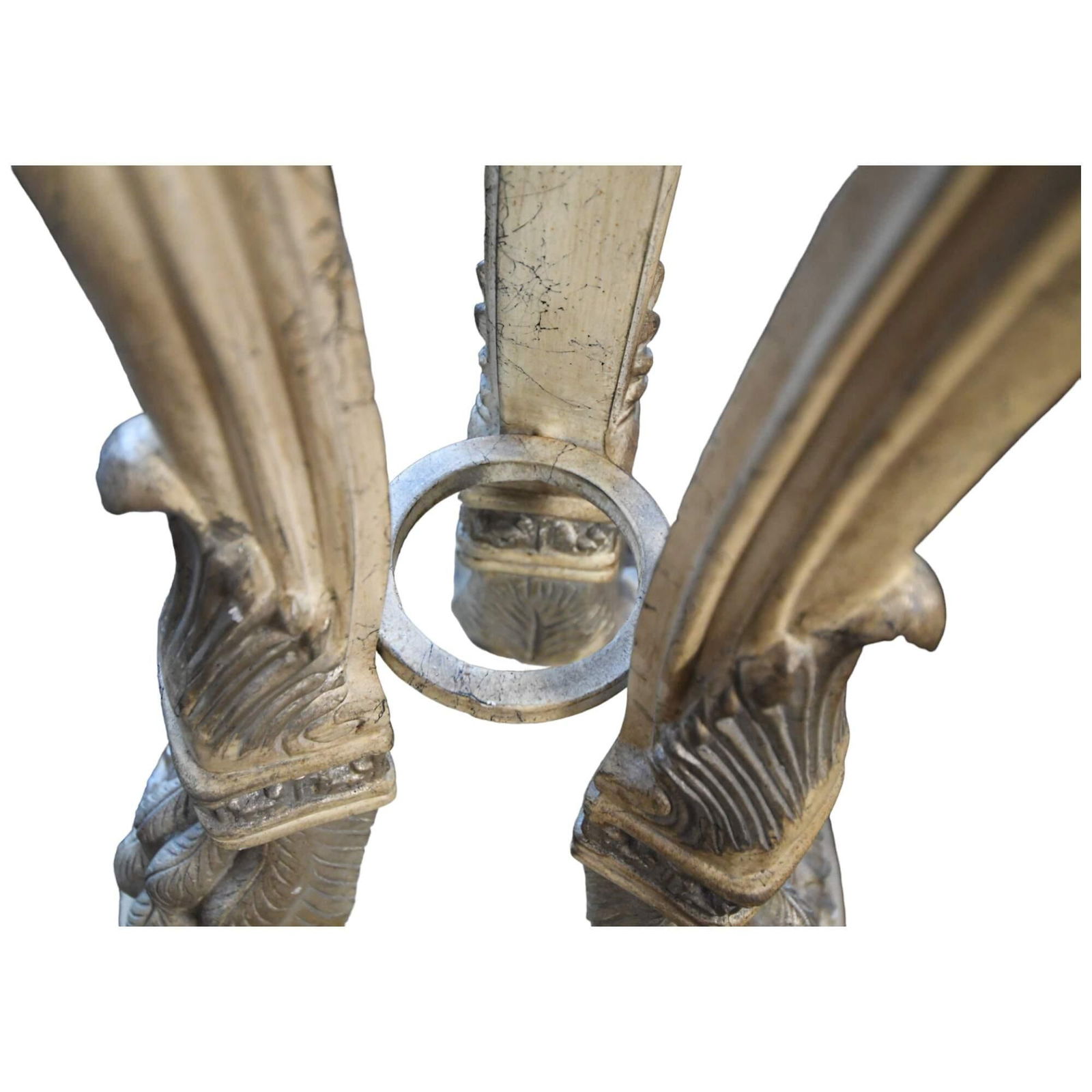 Late 20th Century Black Stone Top Carved Lions Pedestal Table - 7