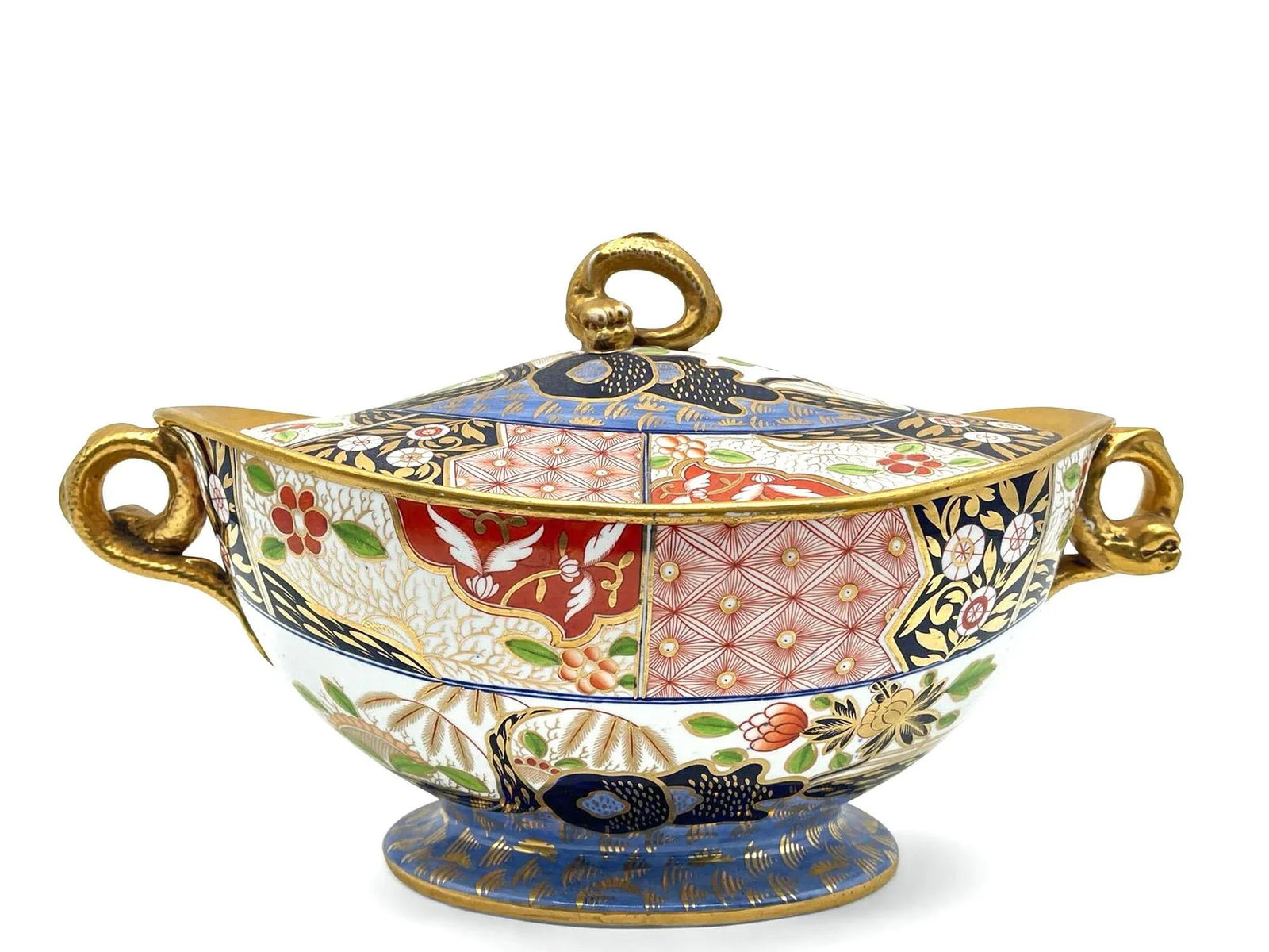 Exotic Grandeur: Spode Bone China Soup Tureen in "Rock & Tree" Imari Pattern (Pattern 1741) - 3