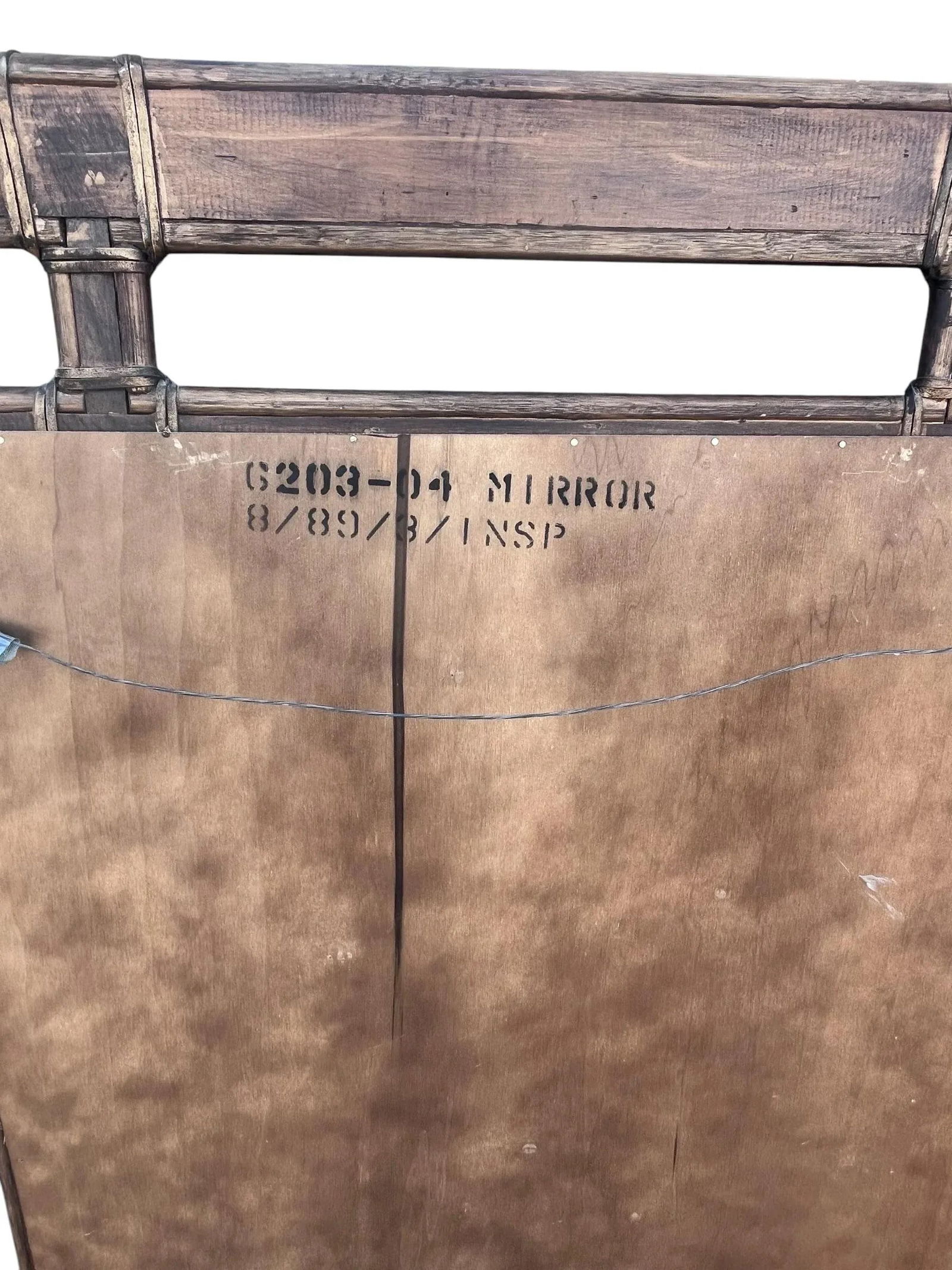 Large 1970s Bamboo Henredon Mirror in the Style of McGuire - 5