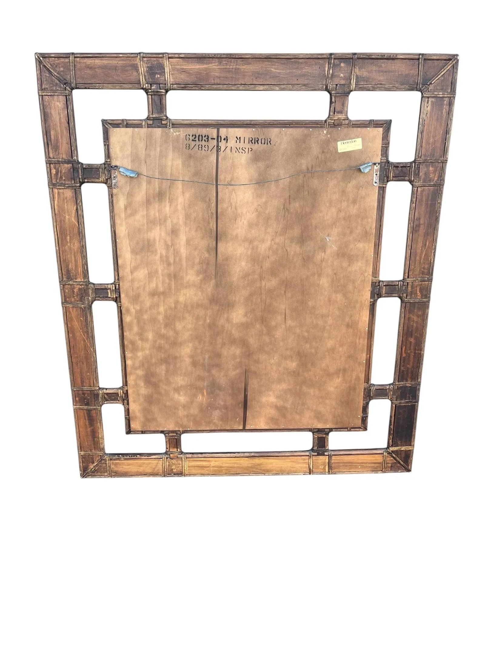 Large 1970s Bamboo Henredon Mirror in the Style of McGuire - 7