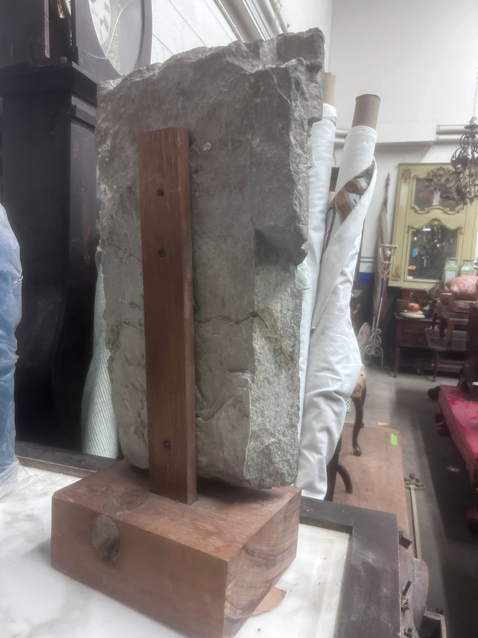 Late 19th Century Indian Tall Carved Sandstone Dancing Hindu Goddess Musician Relief Stele - 10