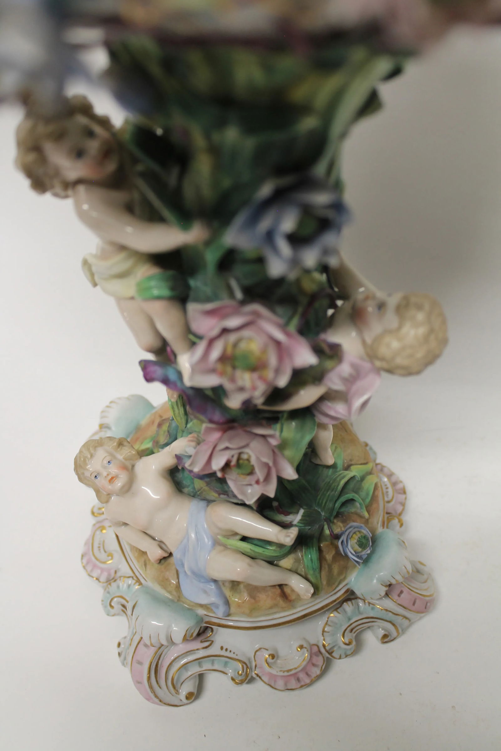 19th Century German Porcelain Figural Centerpiece / Compote - 6