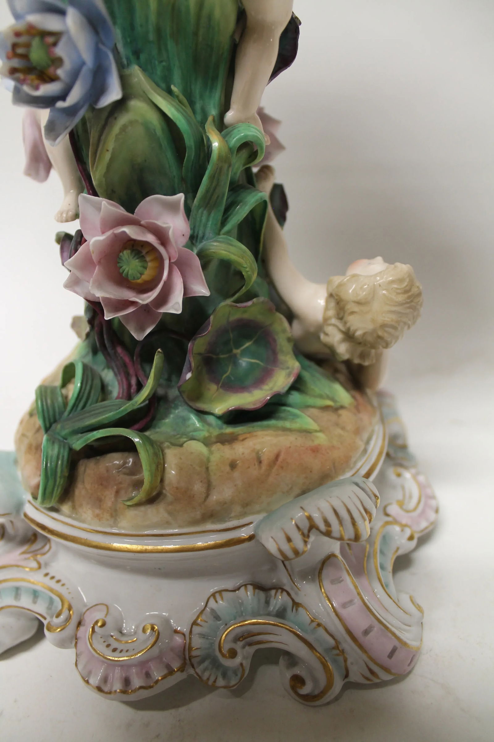 19th Century German Porcelain Figural Centerpiece / Compote - 8