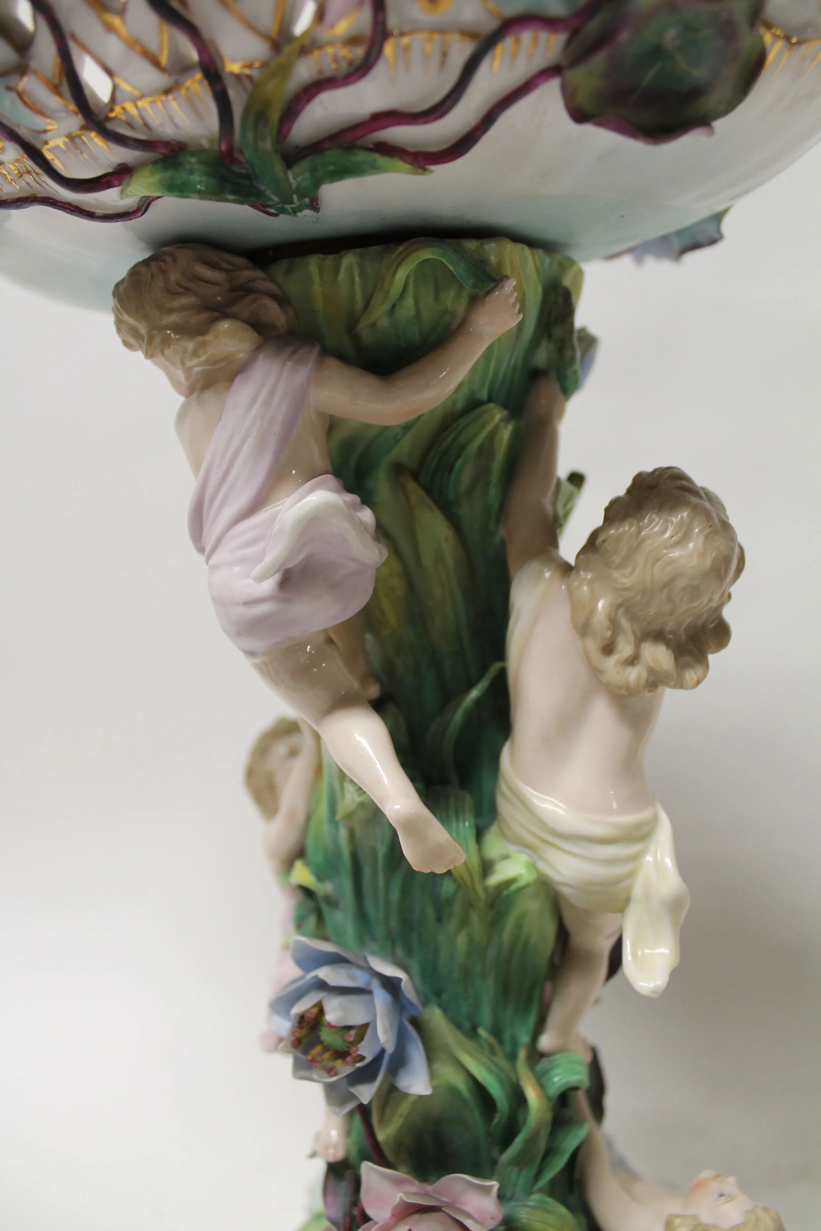 19th Century German Porcelain Figural Centerpiece / Compote - 9