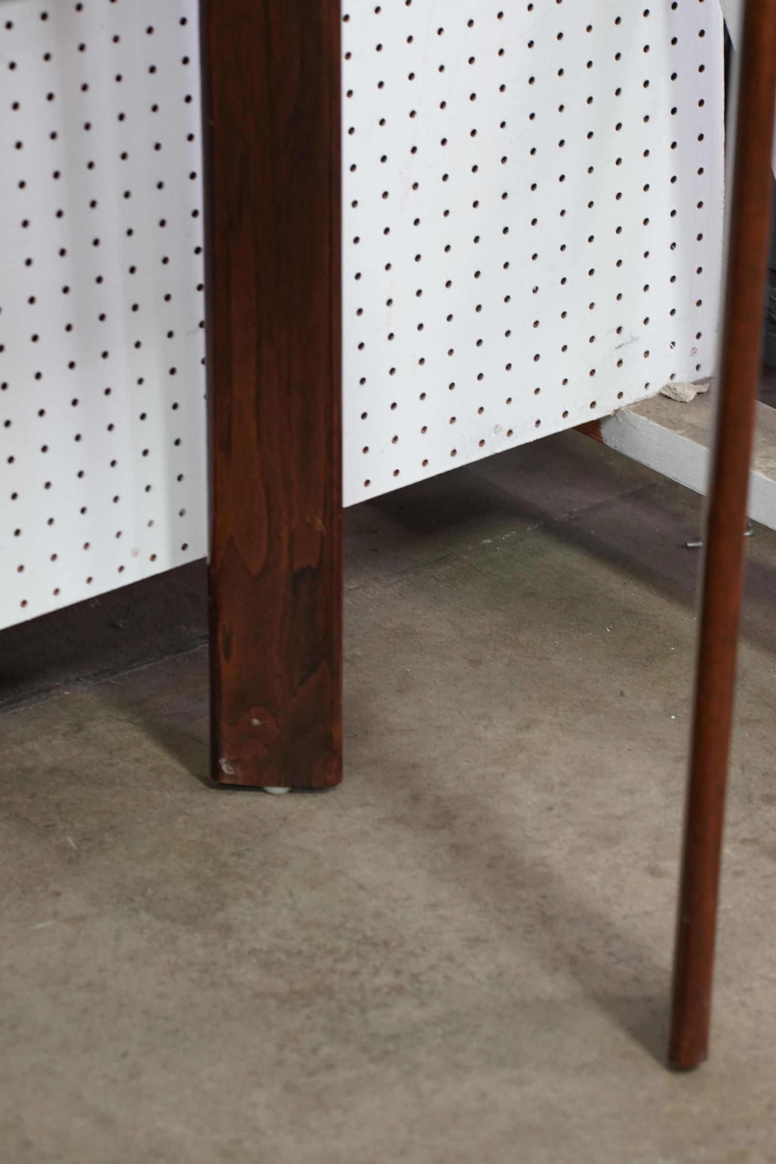 1970s Vintage Rattan Stained Wood Console Table - 12