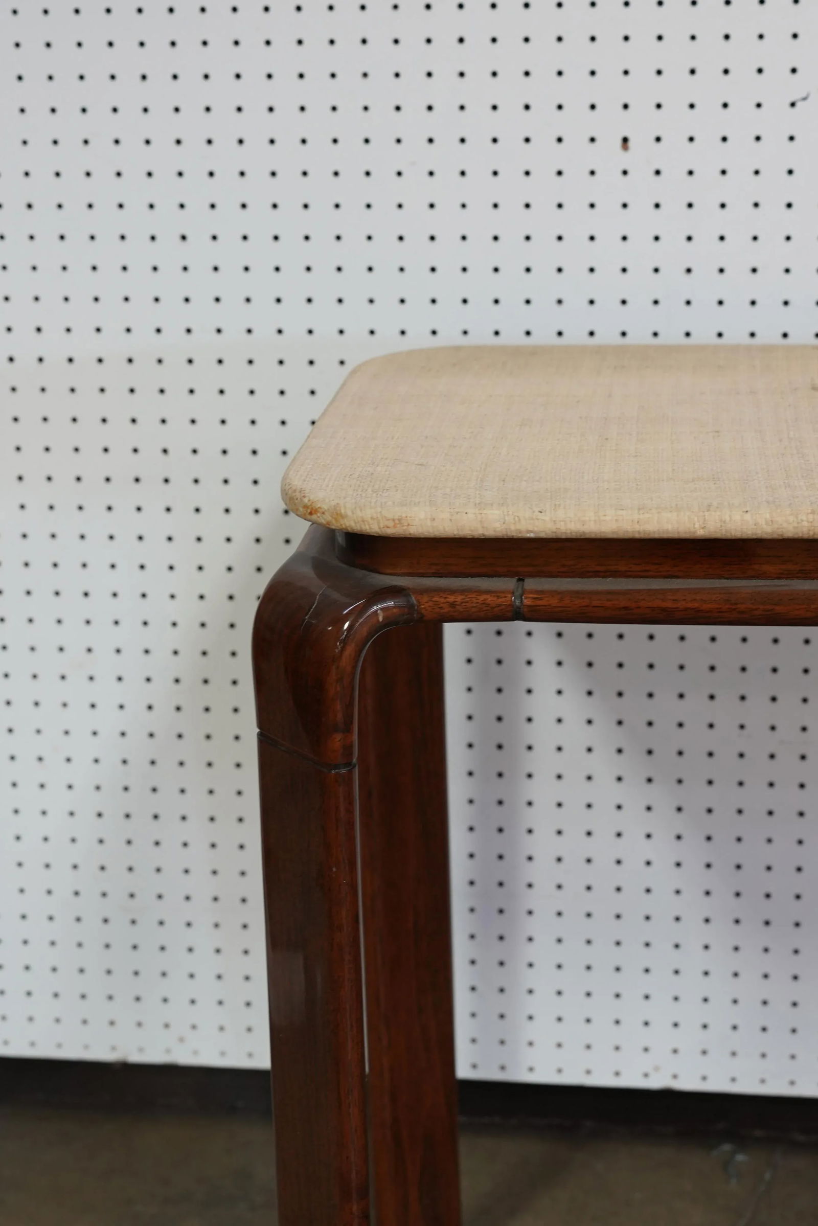 1970s Vintage Rattan Stained Wood Console Table - 4